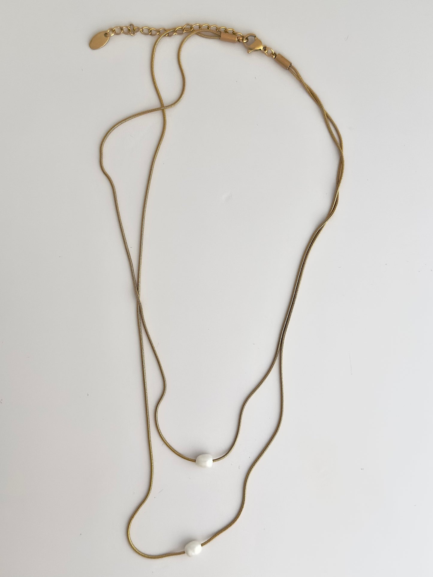Double Pearl Necklace