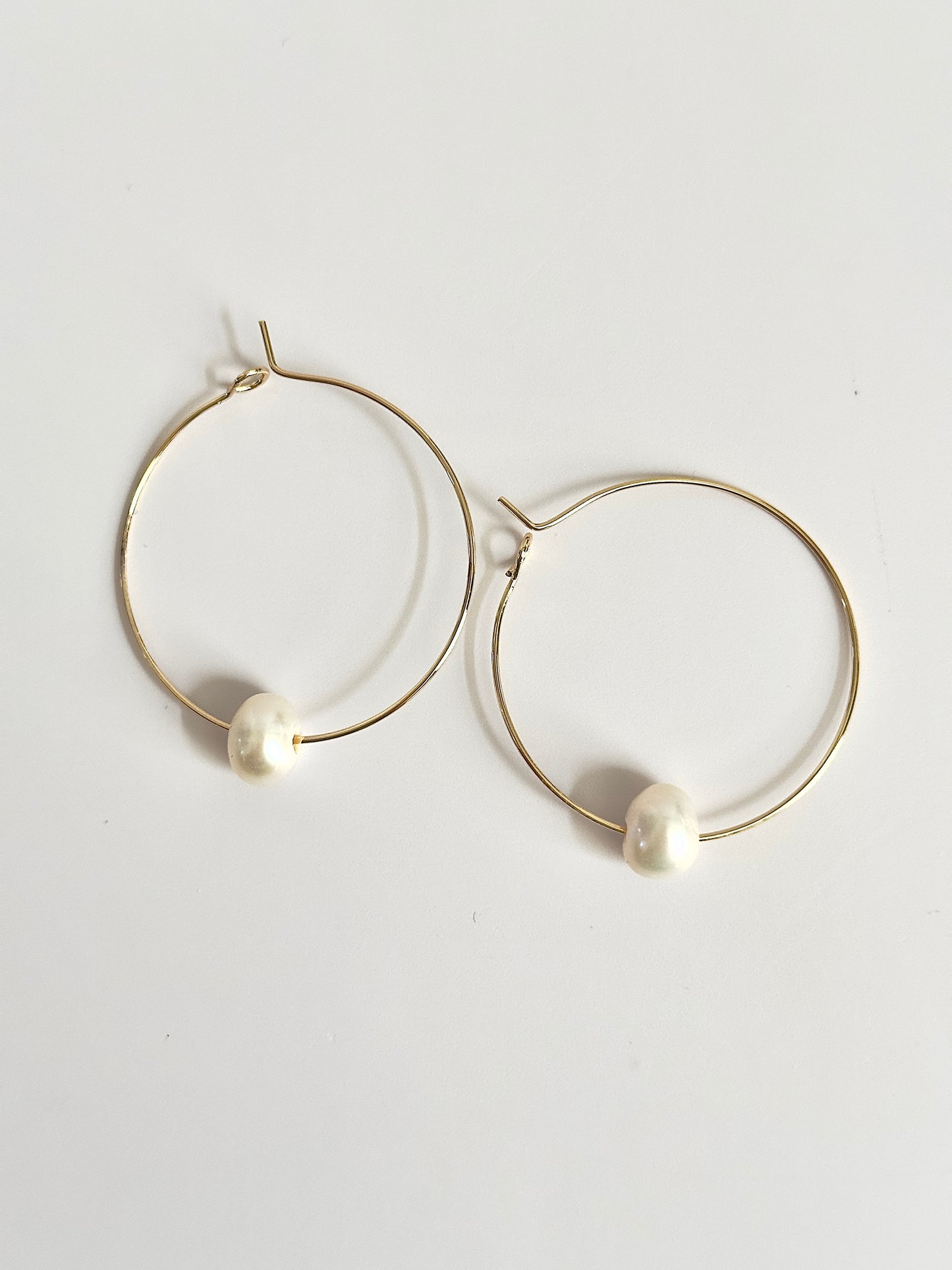 Freshwater Pearl Hoops