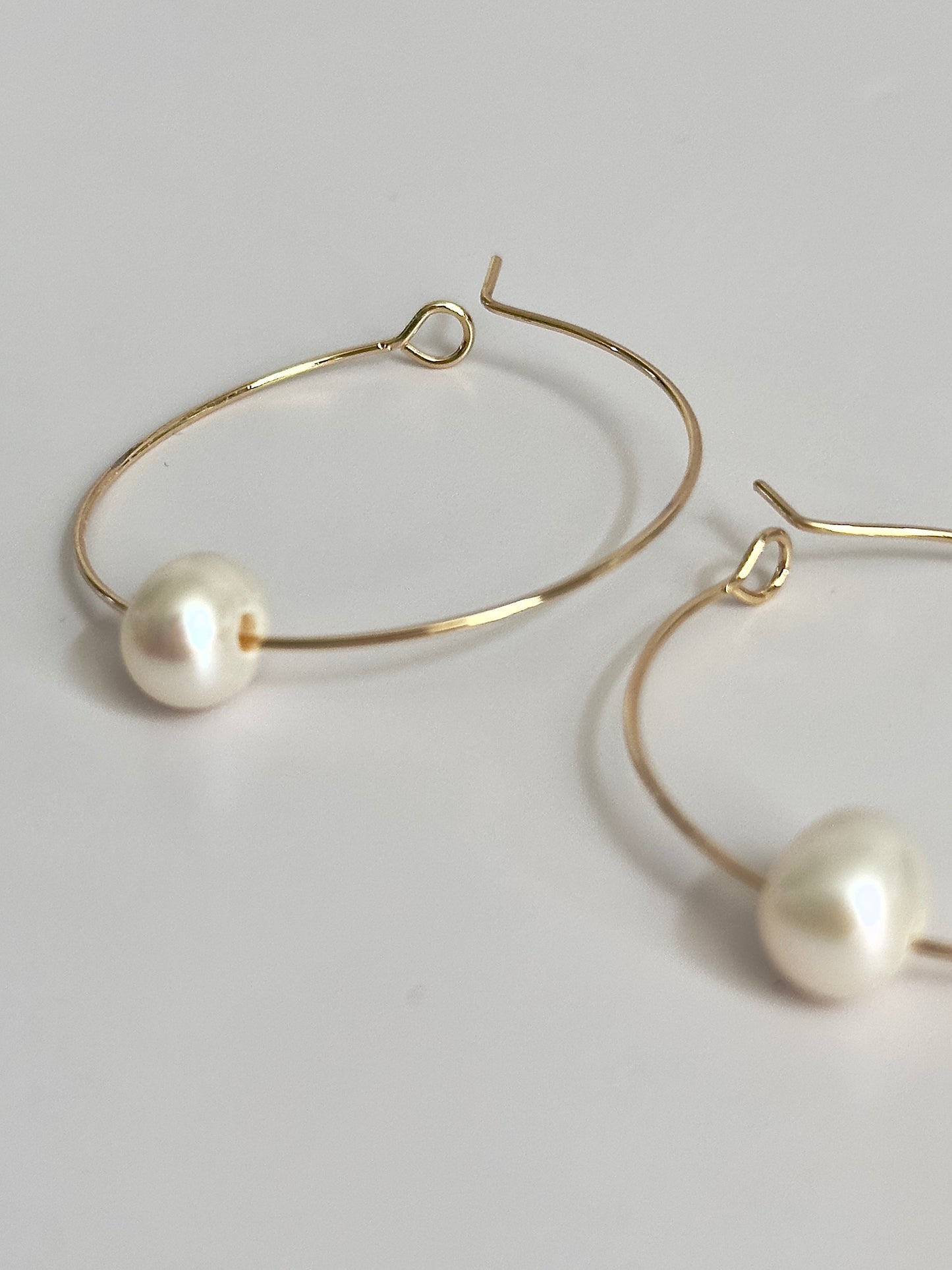 Freshwater Pearl Hoops