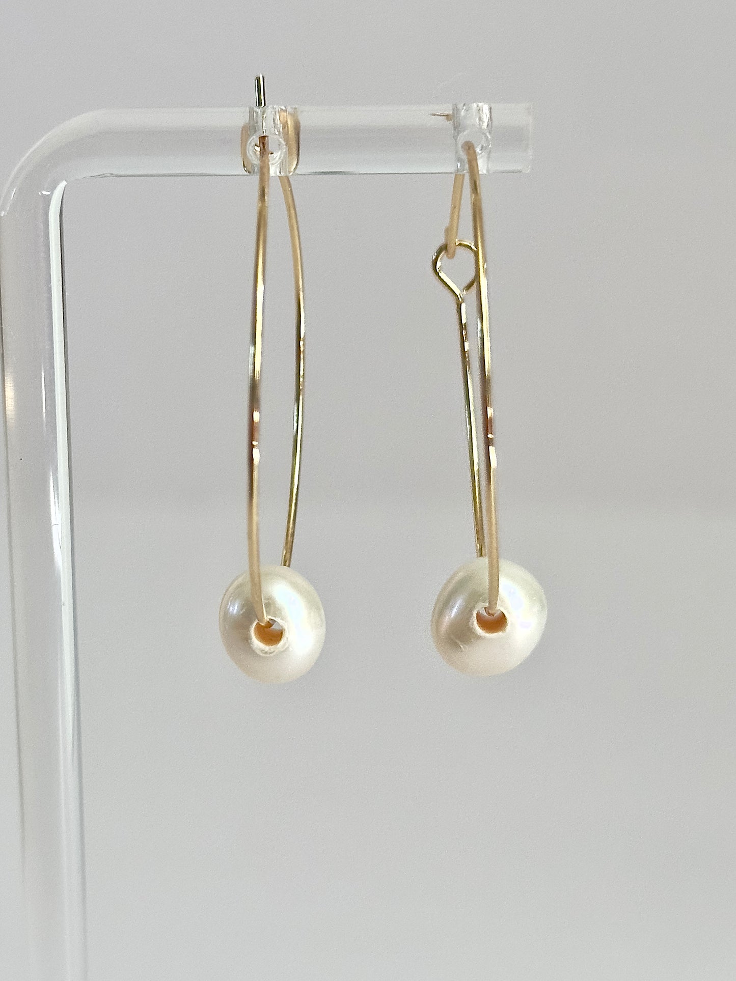 Freshwater Pearl Hoops