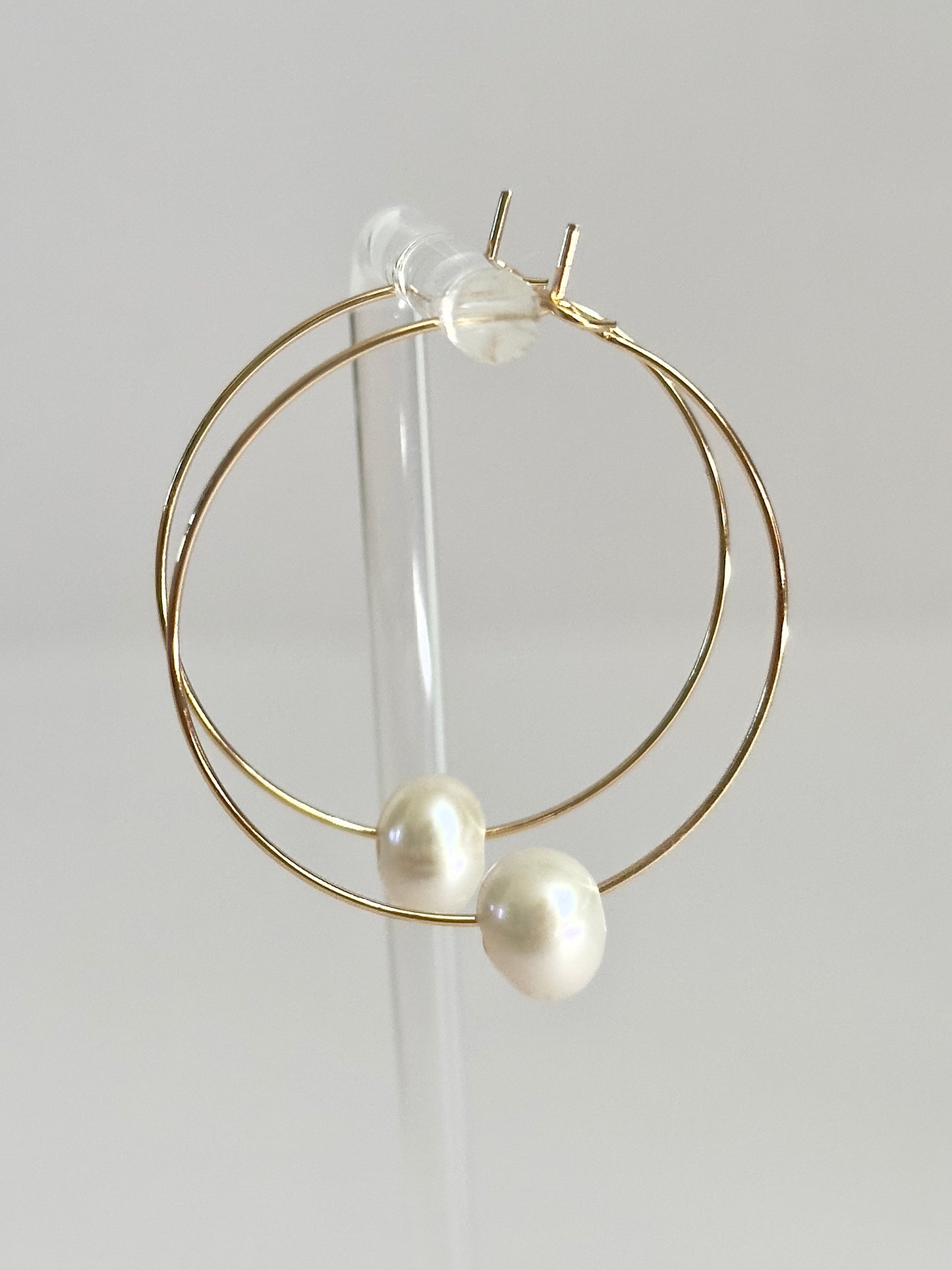 Freshwater Pearl Hoops