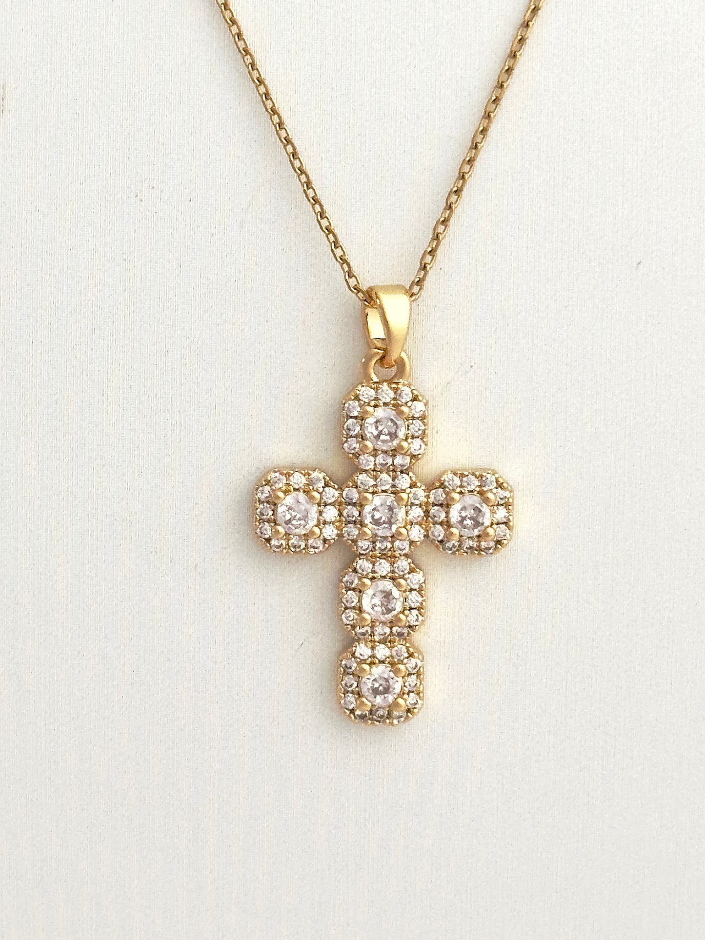 Gold Diamond Cross Necklace