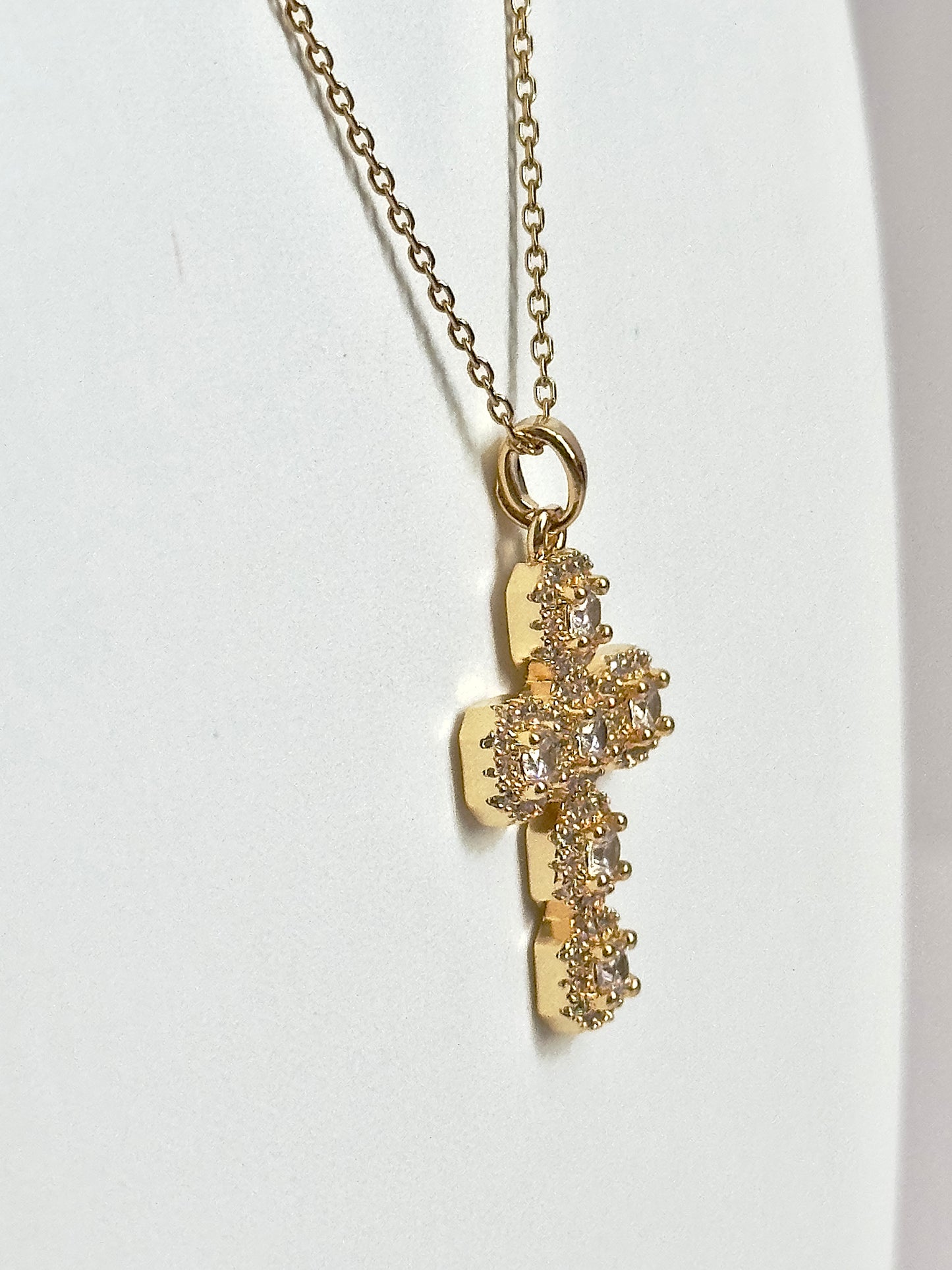 Gold Diamond Cross Necklace