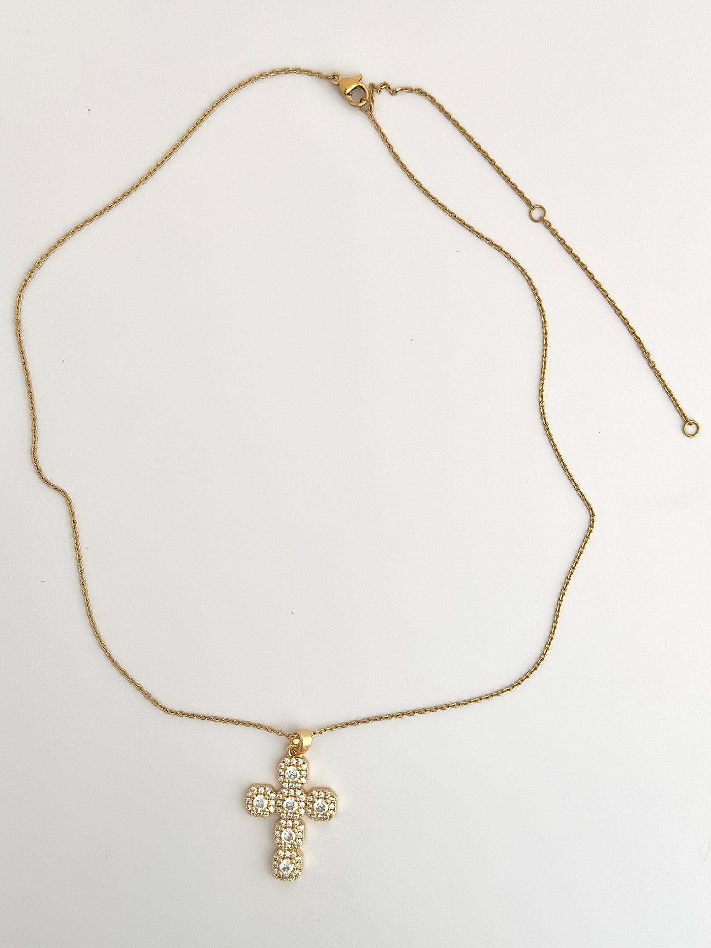 Gold Diamond Cross Necklace