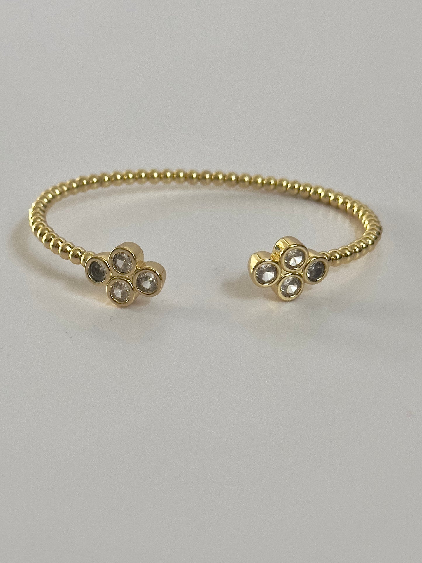 Bling Gold Flower Cuff