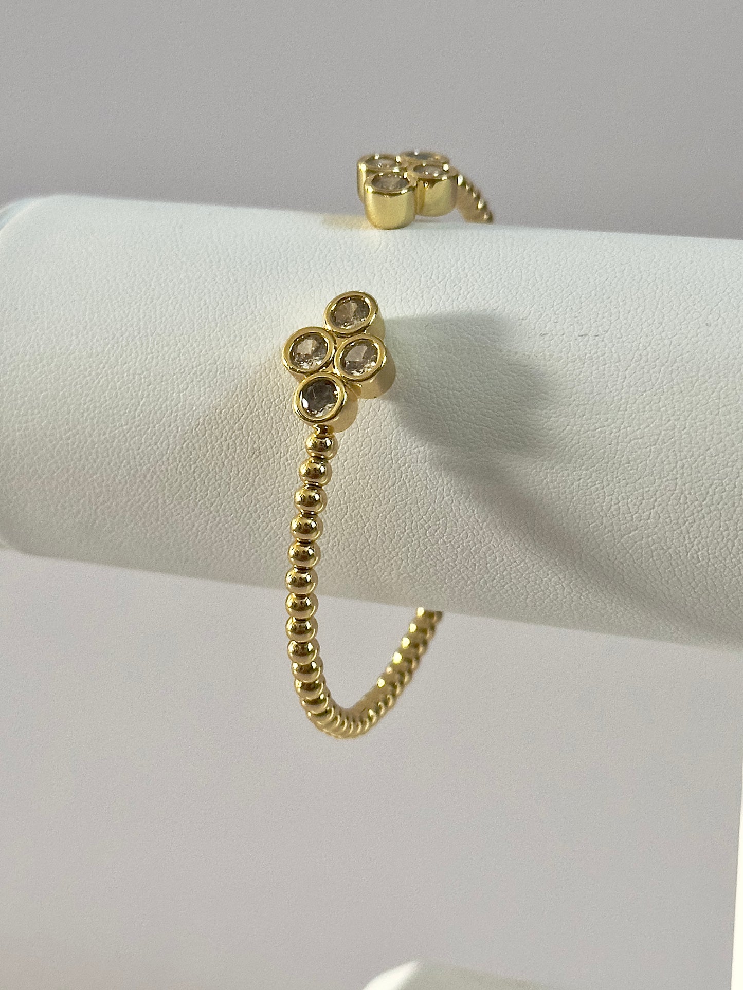 Bling Gold Flower Cuff