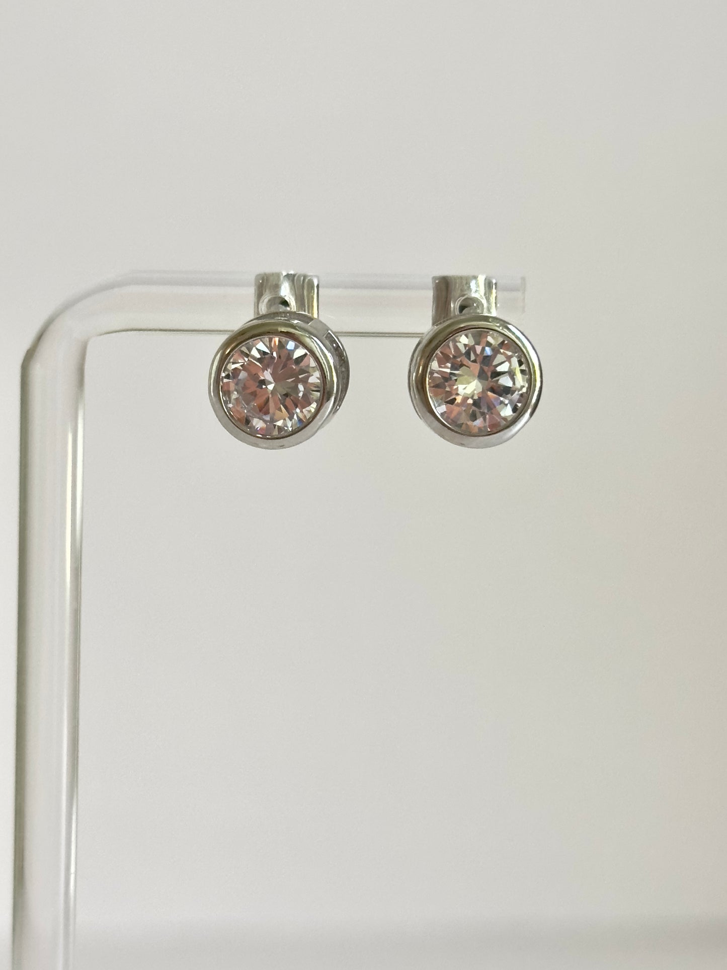 Bezel Silver Studs