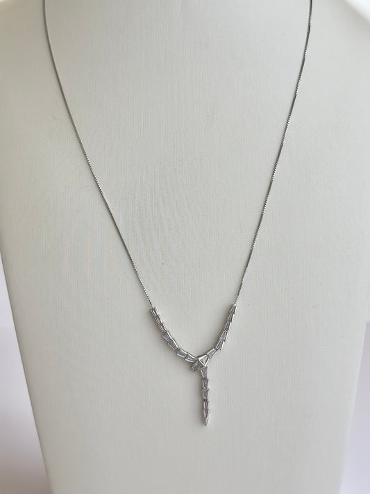 Snake Shine Silver Necklace