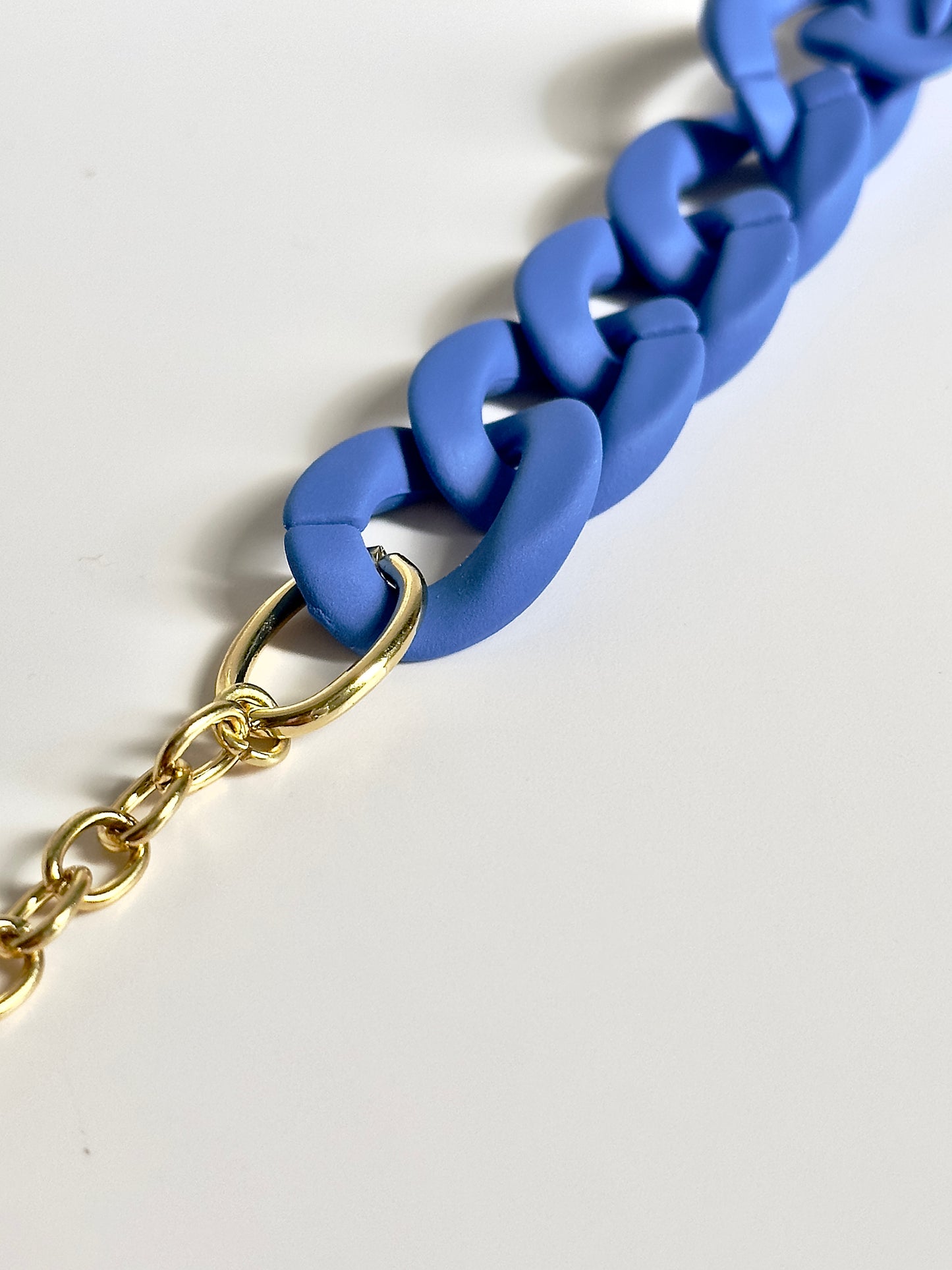 Matte Blue Chain Bracelet
