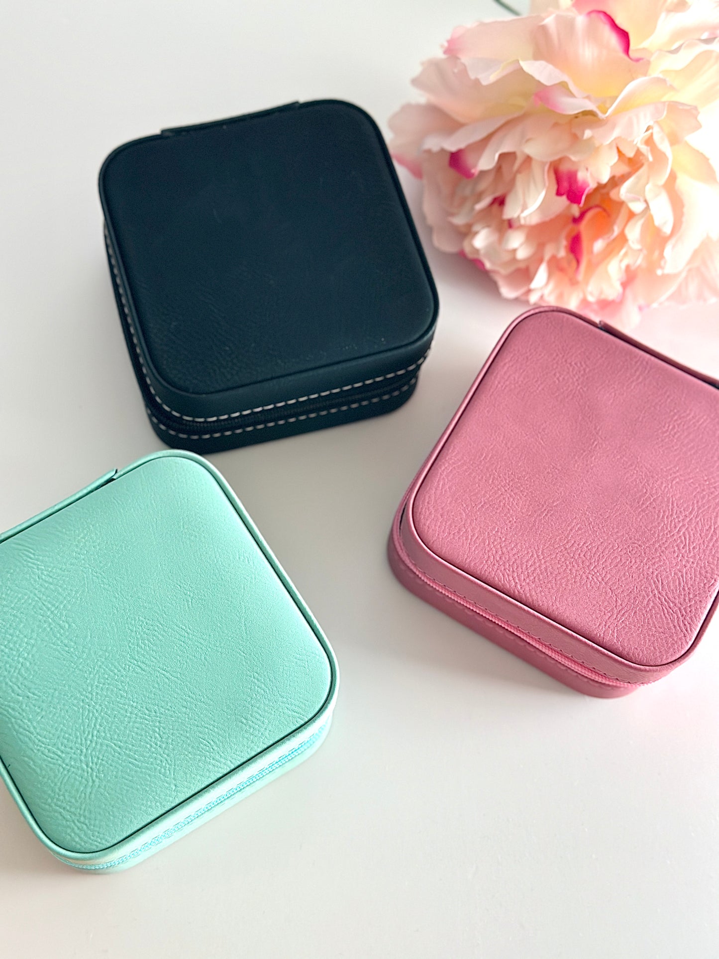 Teal Travel Jewelry Case