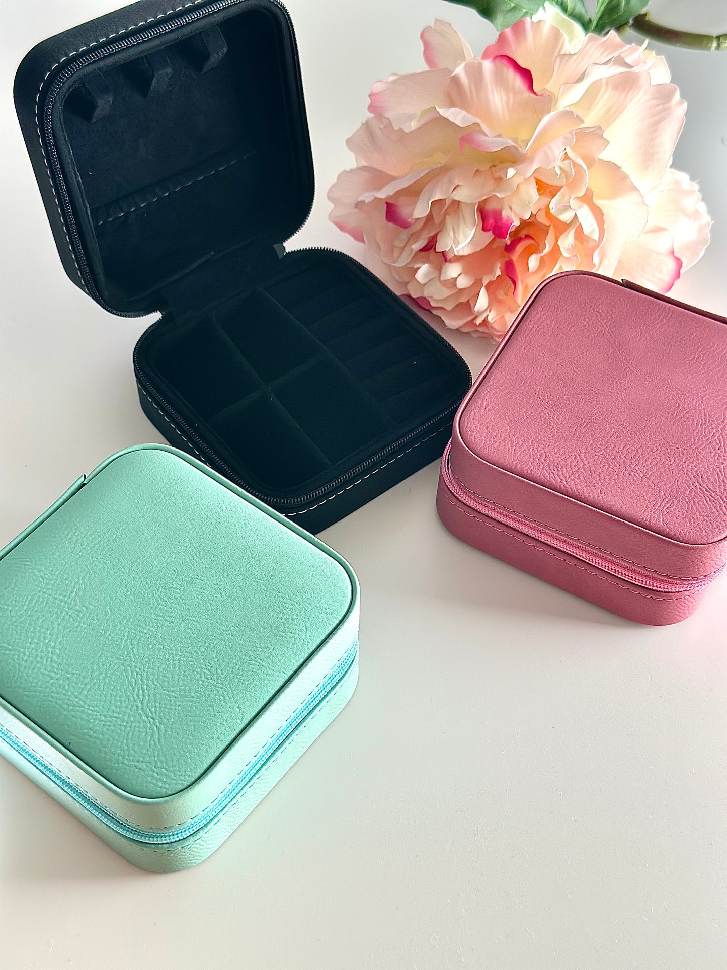 Teal Travel Jewelry Case