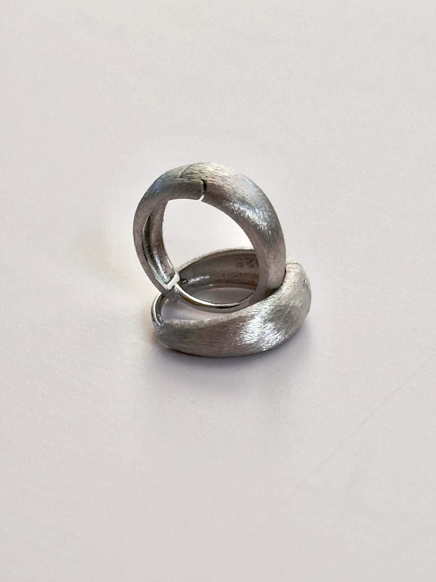 Silver Matte Huggie