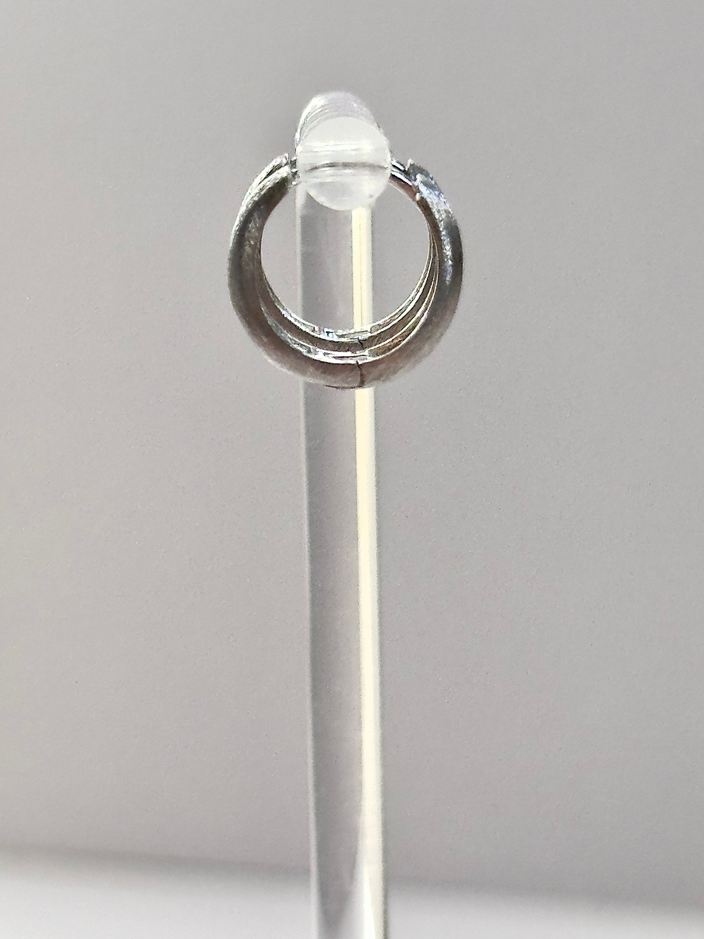 Silver Matte Huggie