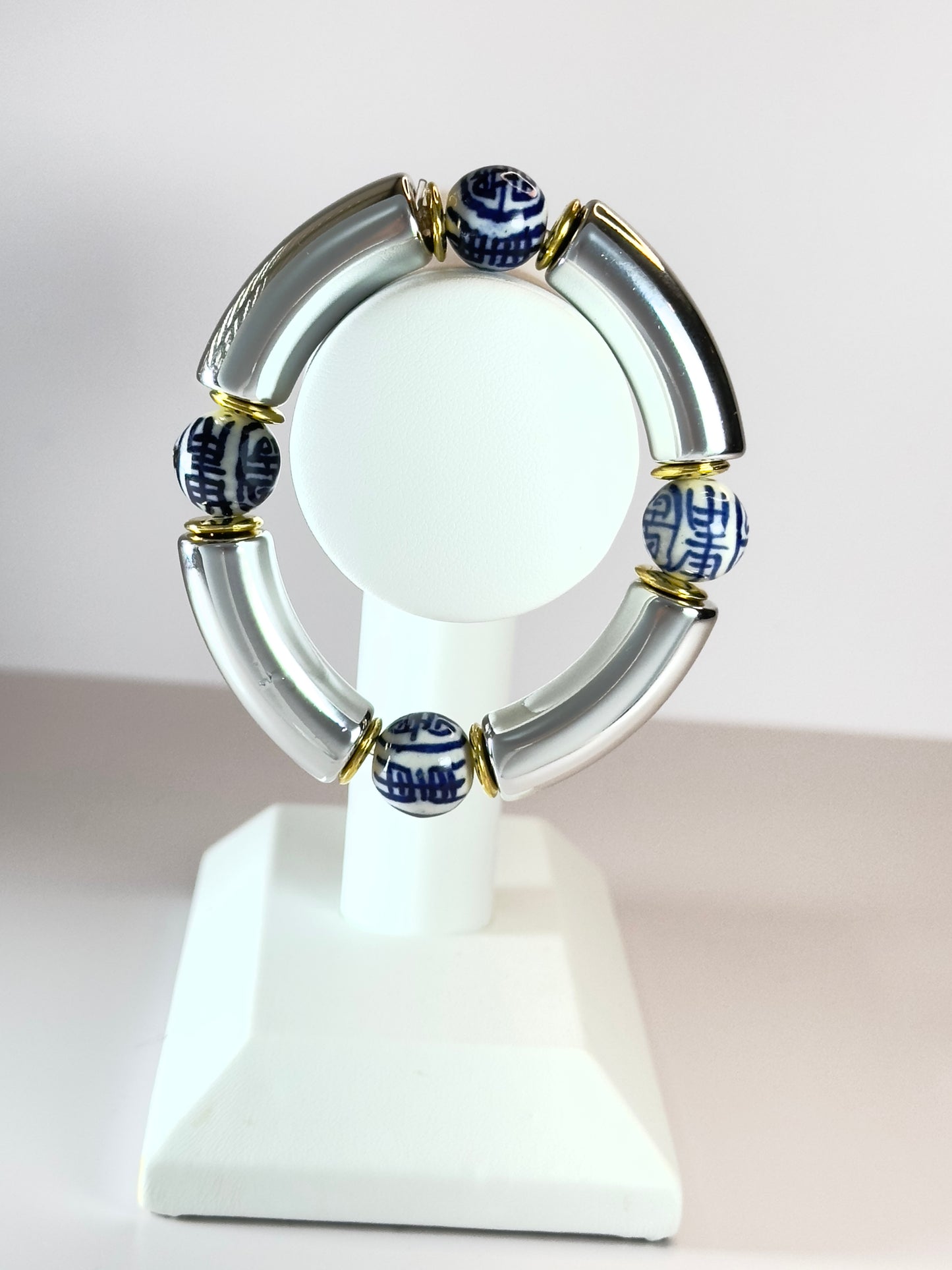 Charleston Silver Blue Bracelet
