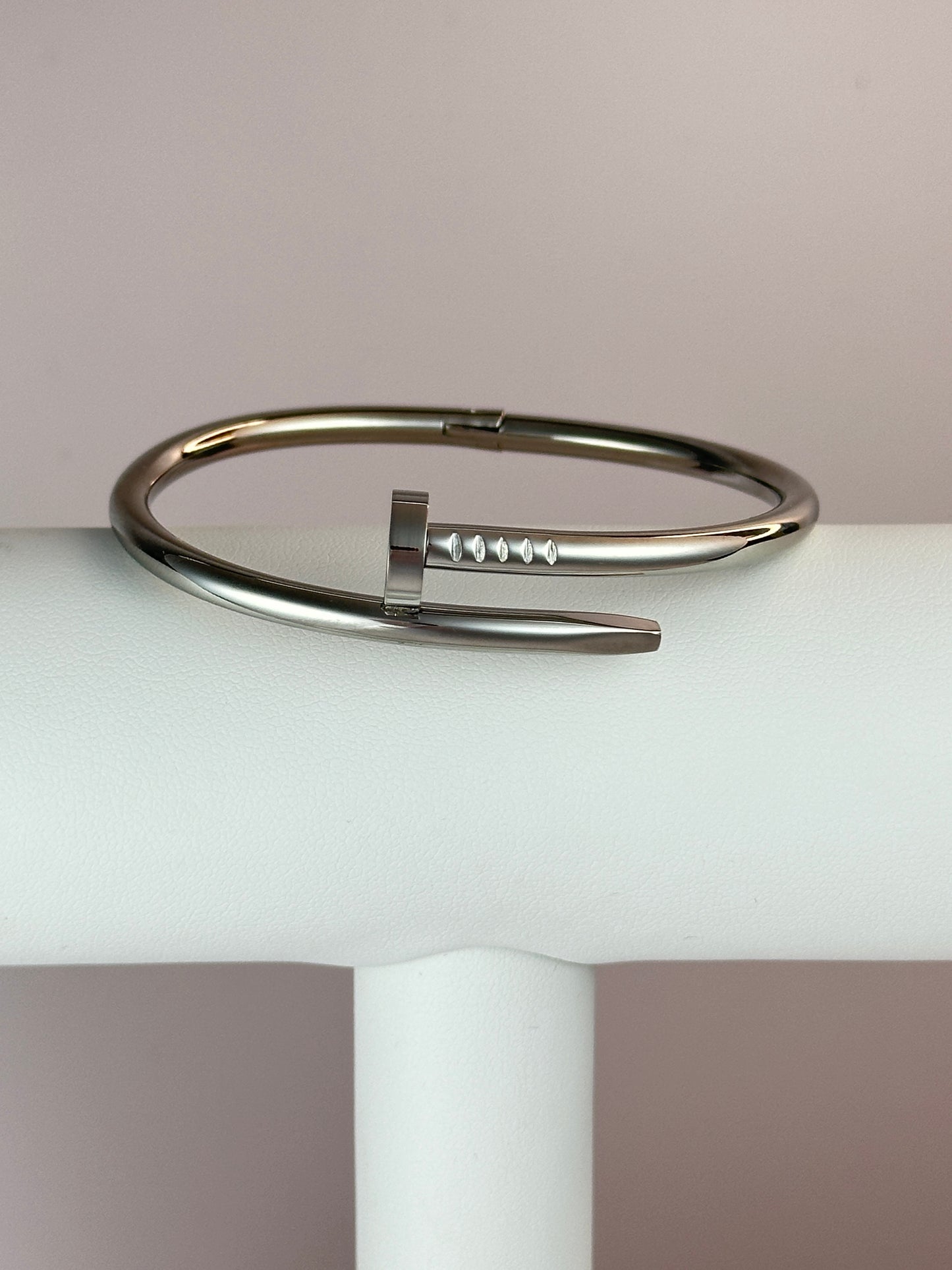 Nail Cuff Silver Bracelet