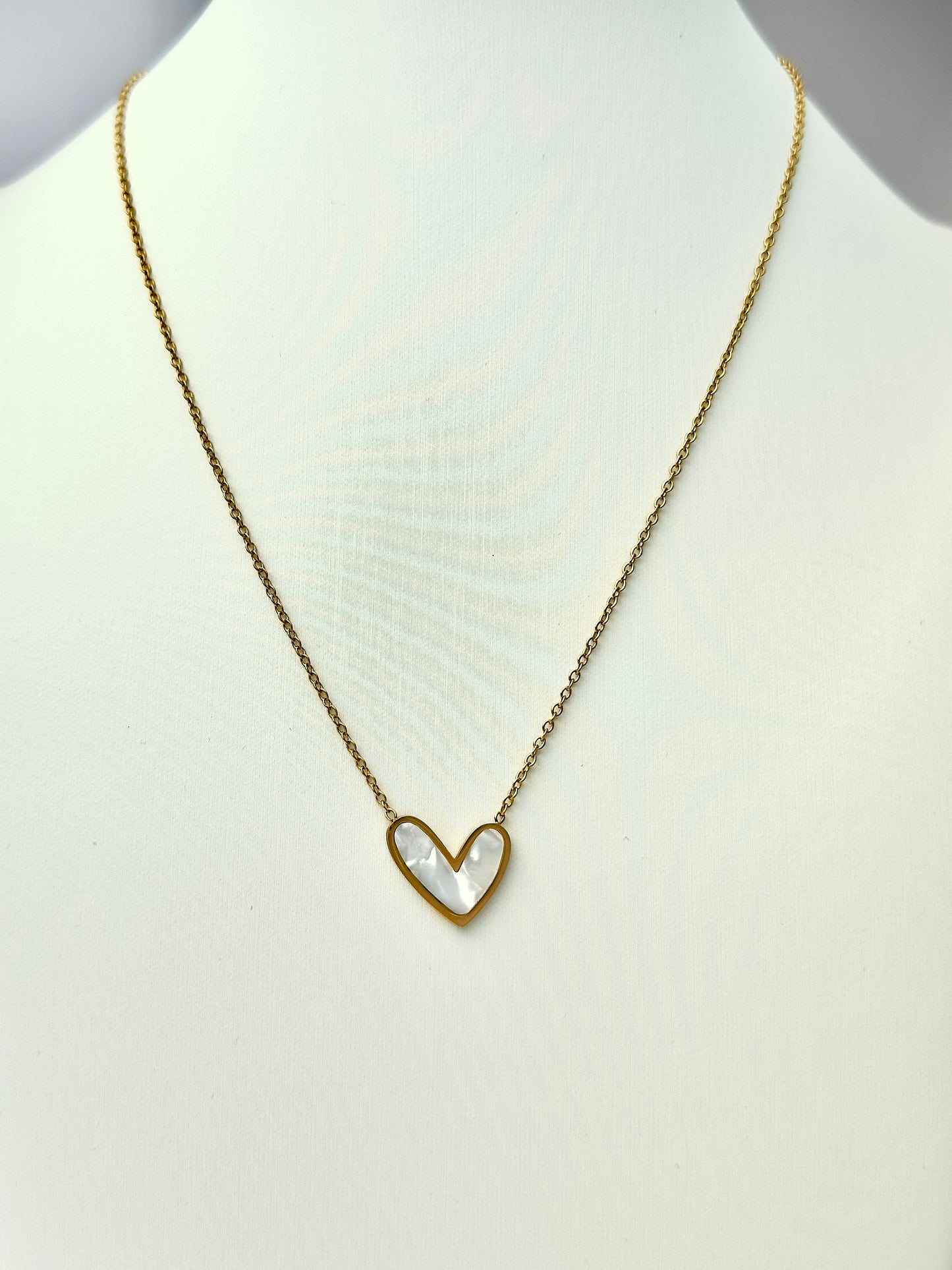 Mother of Pearl Heart Necklace