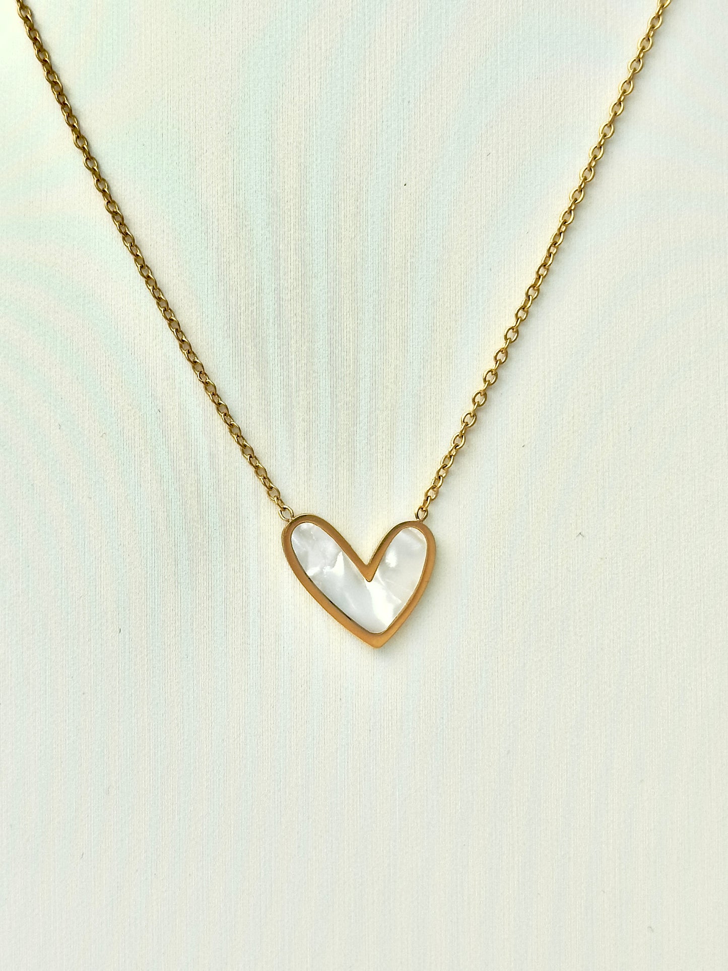 Mother of Pearl Heart Necklace