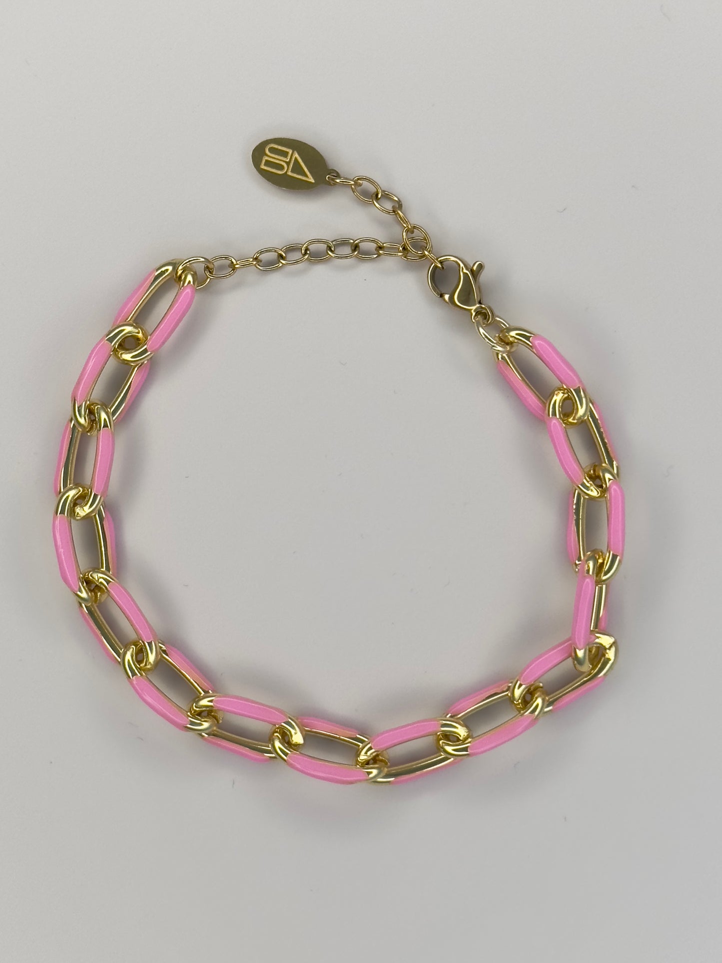Penny Pink Chain Bracelet