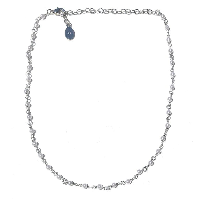 Mini Silver Pearl Choker
