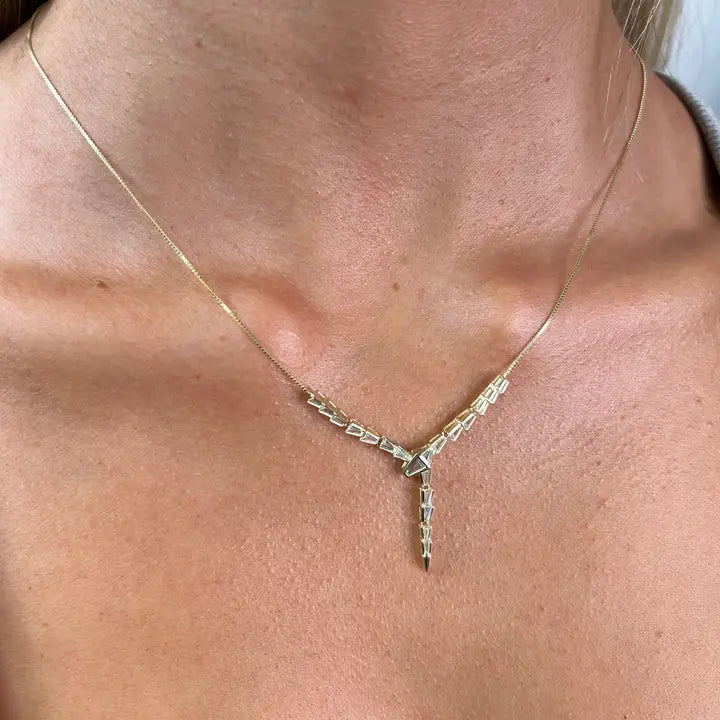 Snake Shine Gold Necklace