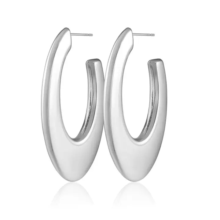 Thick Silver Owen Hoops