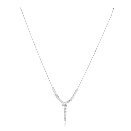 Snake Shine Silver Necklace