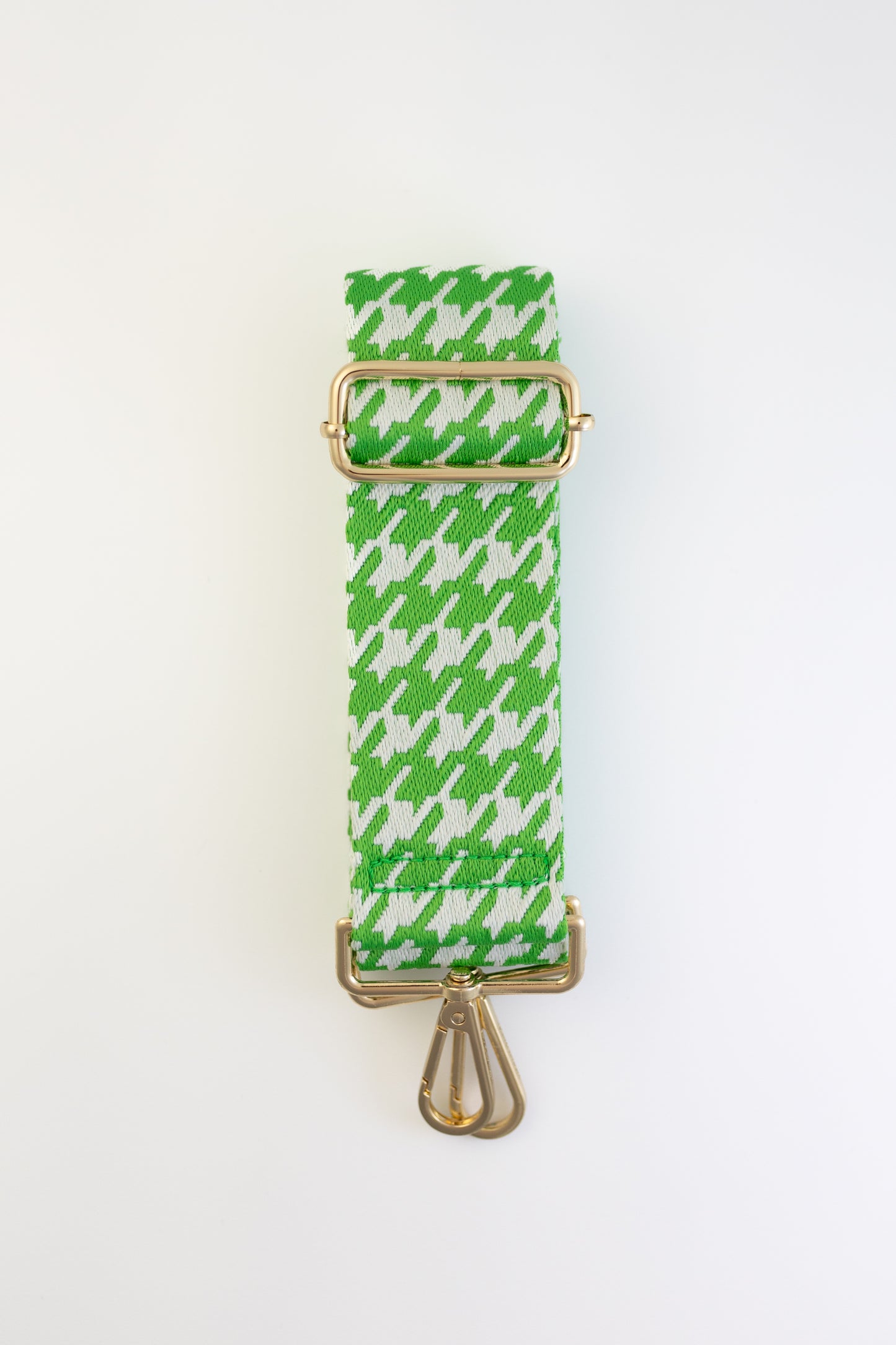 Green and White Houndstooth Strap