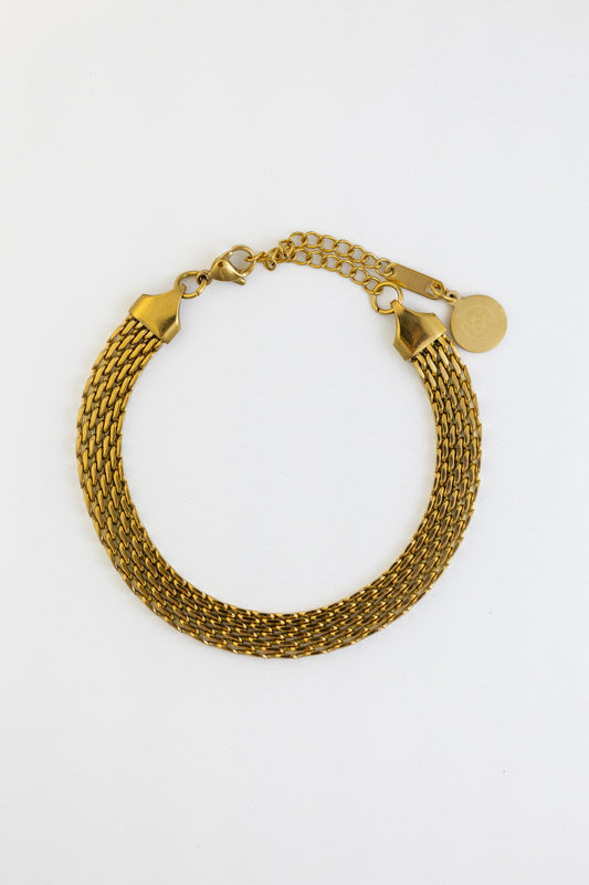 Golden Mesh Chain Bracelet
