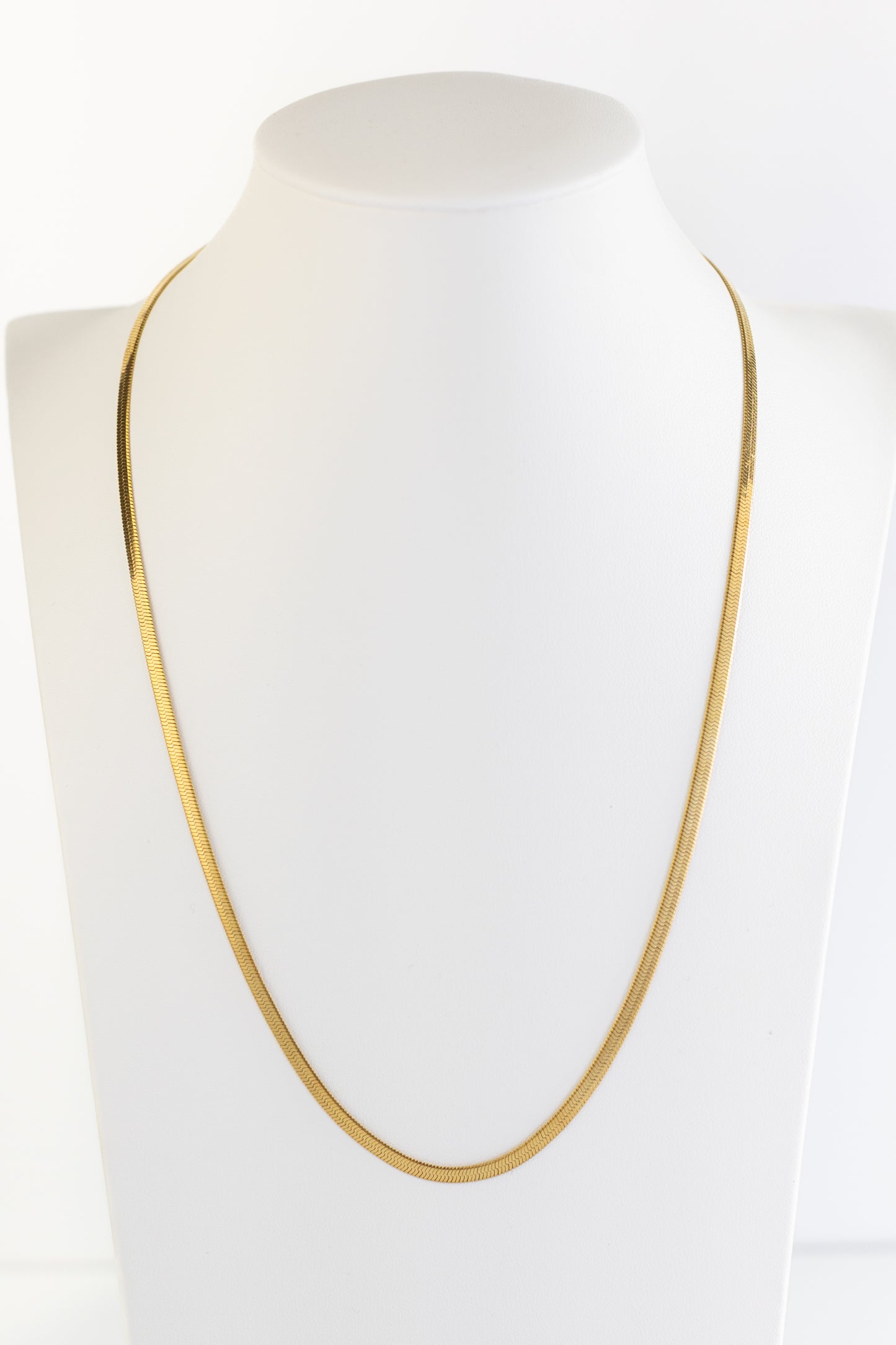 Gold Herringbone Necklace