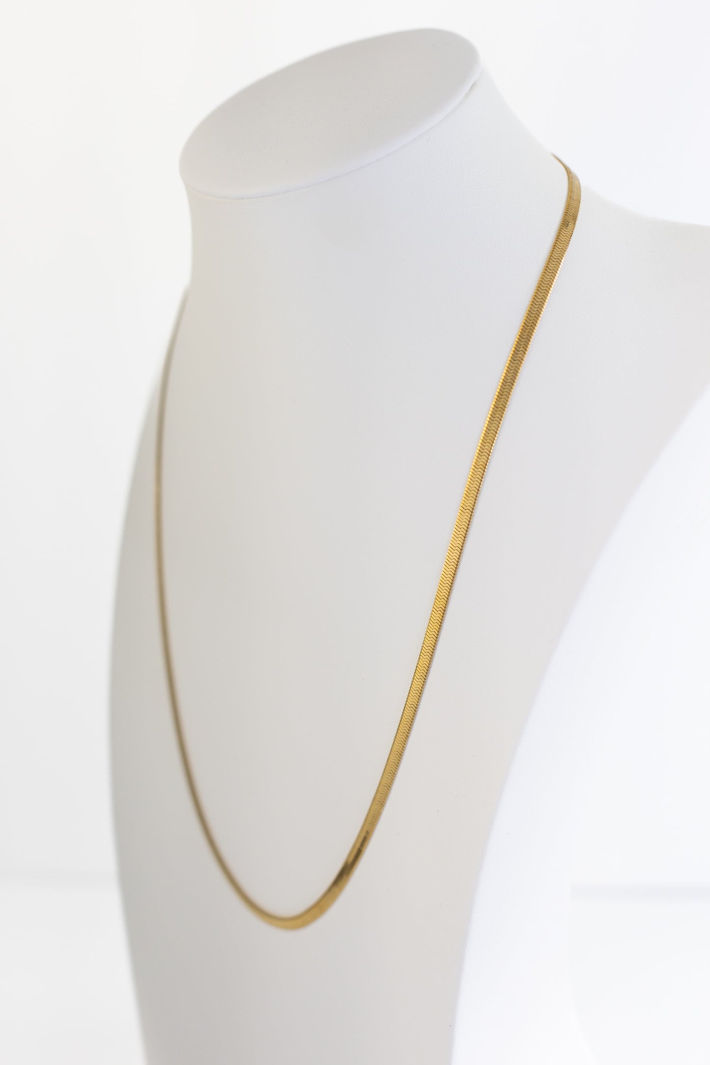 Gold Herringbone Necklace