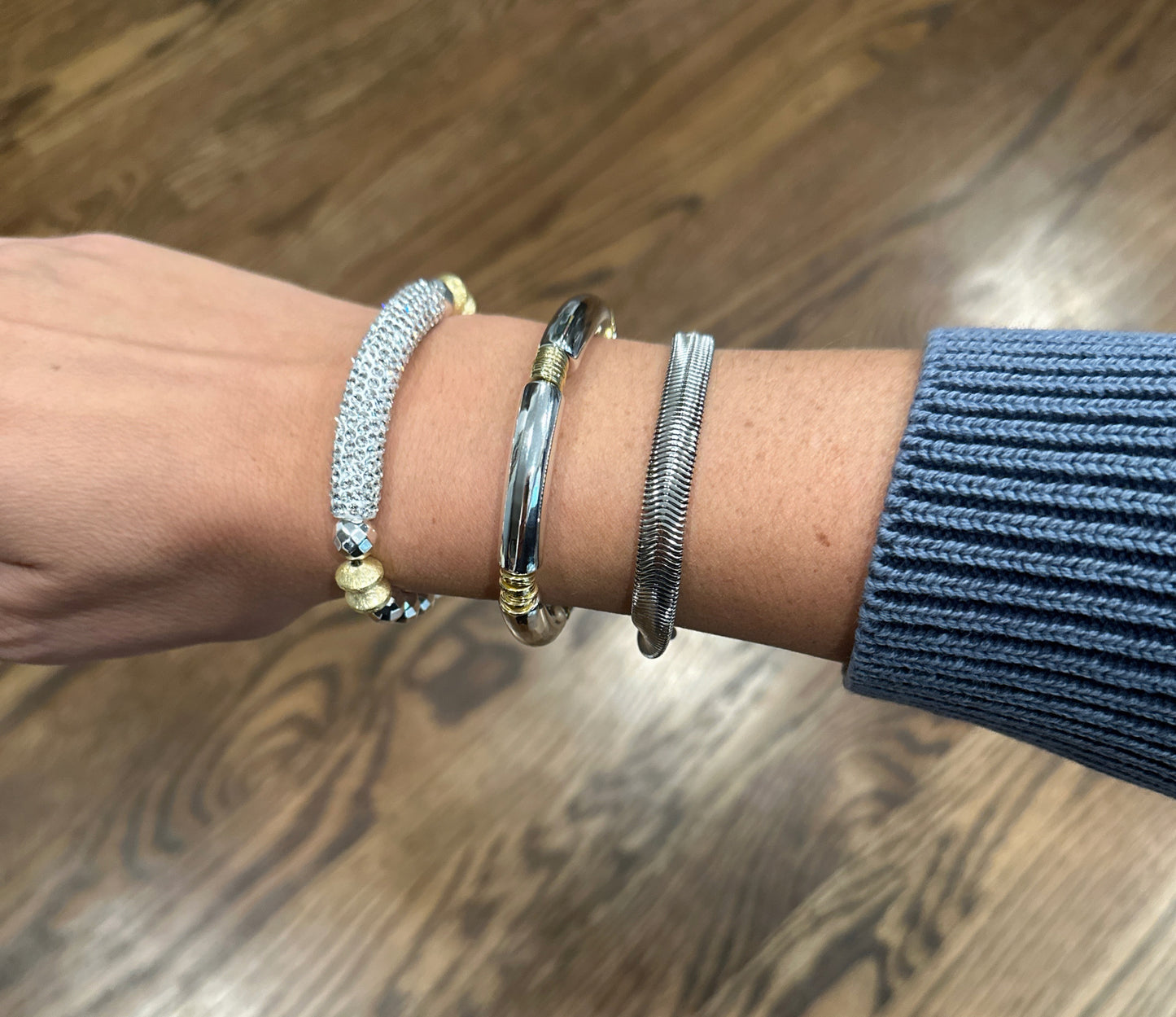 Fancy-Like Silver Bracelet