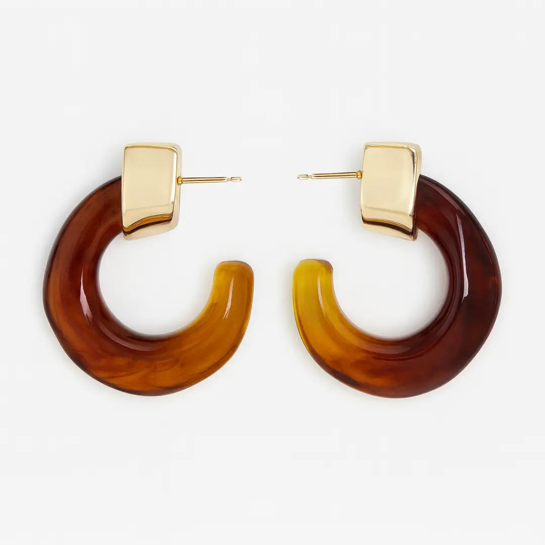 Brown Ember Hoops