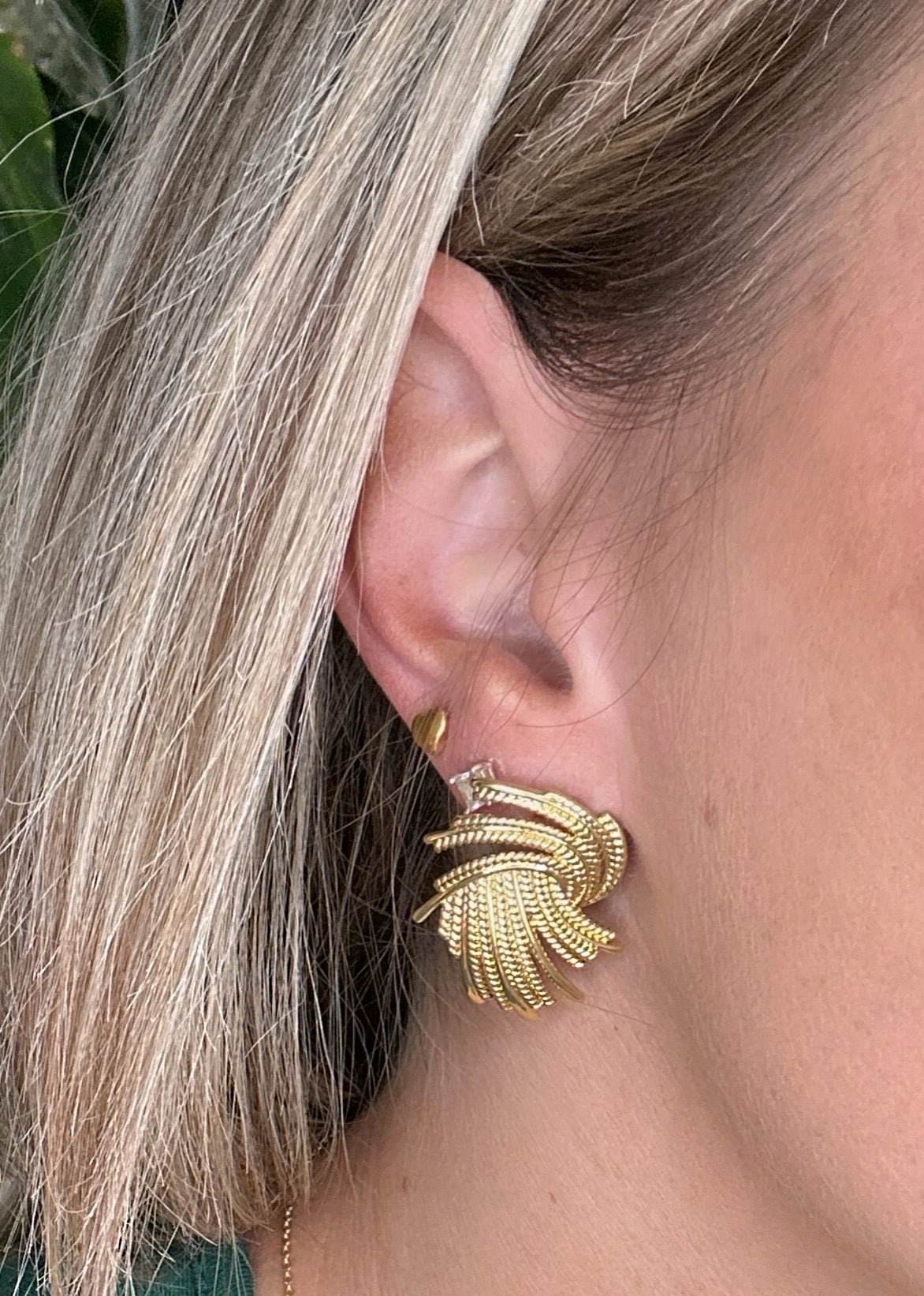 Golden Swirl Earring