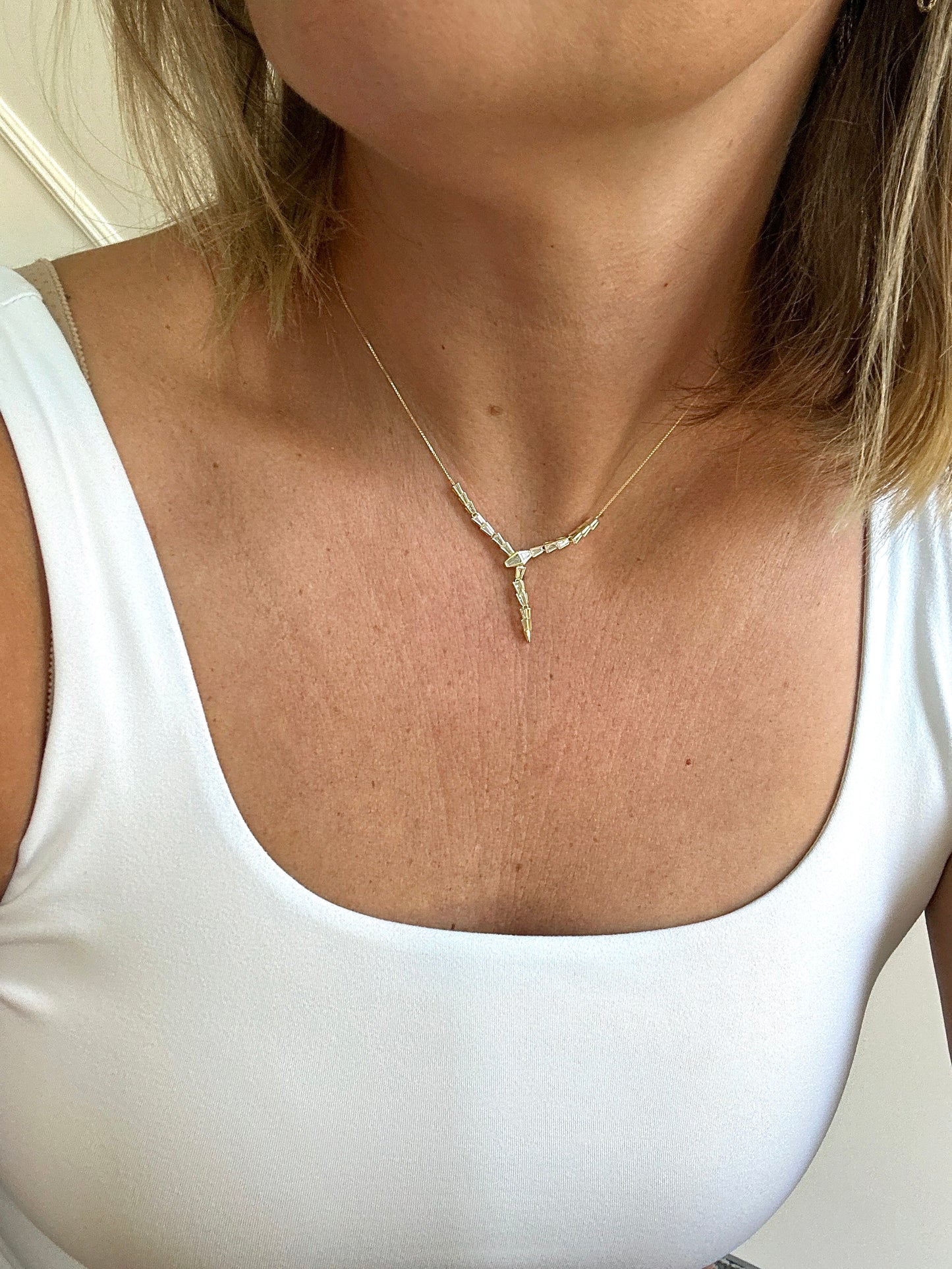 Snake Shine Gold Necklace