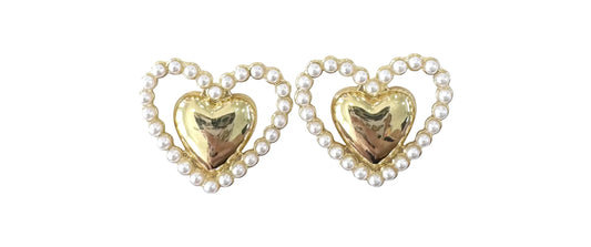 Pearl and Gold Hearts