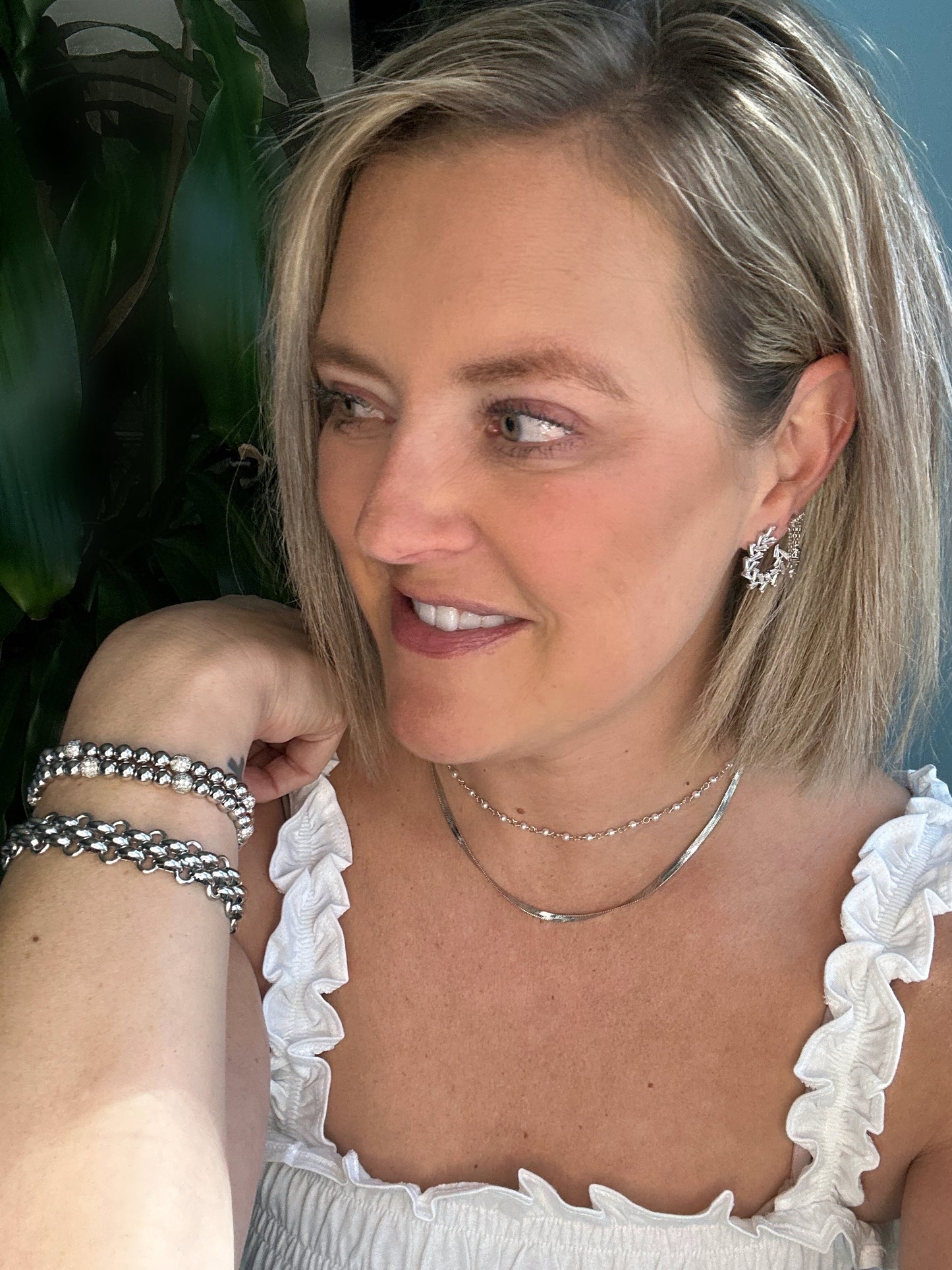 Mini Silver Pearl Choker