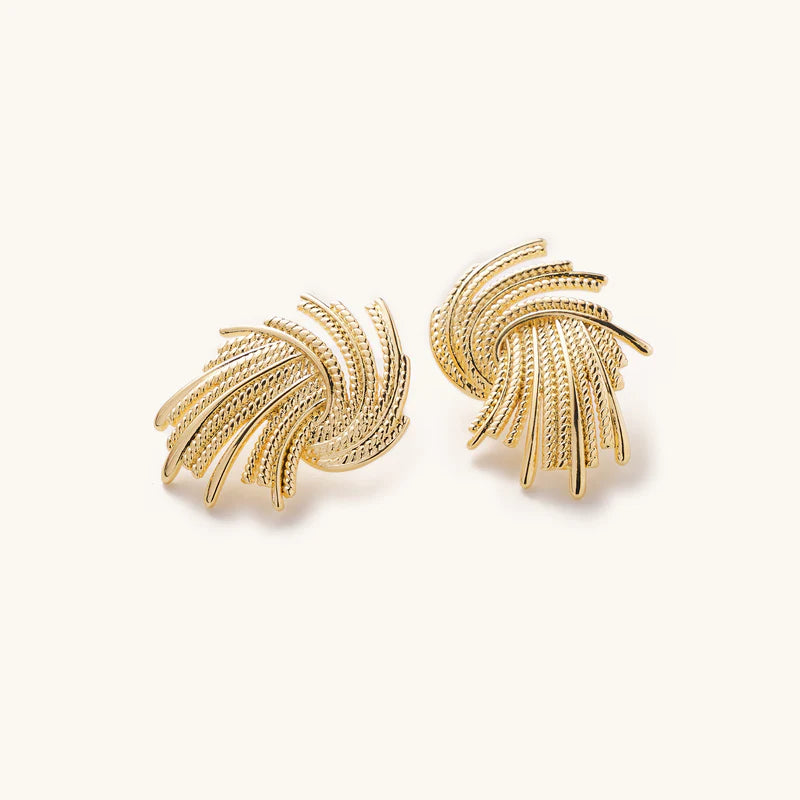 Golden Swirl Earring