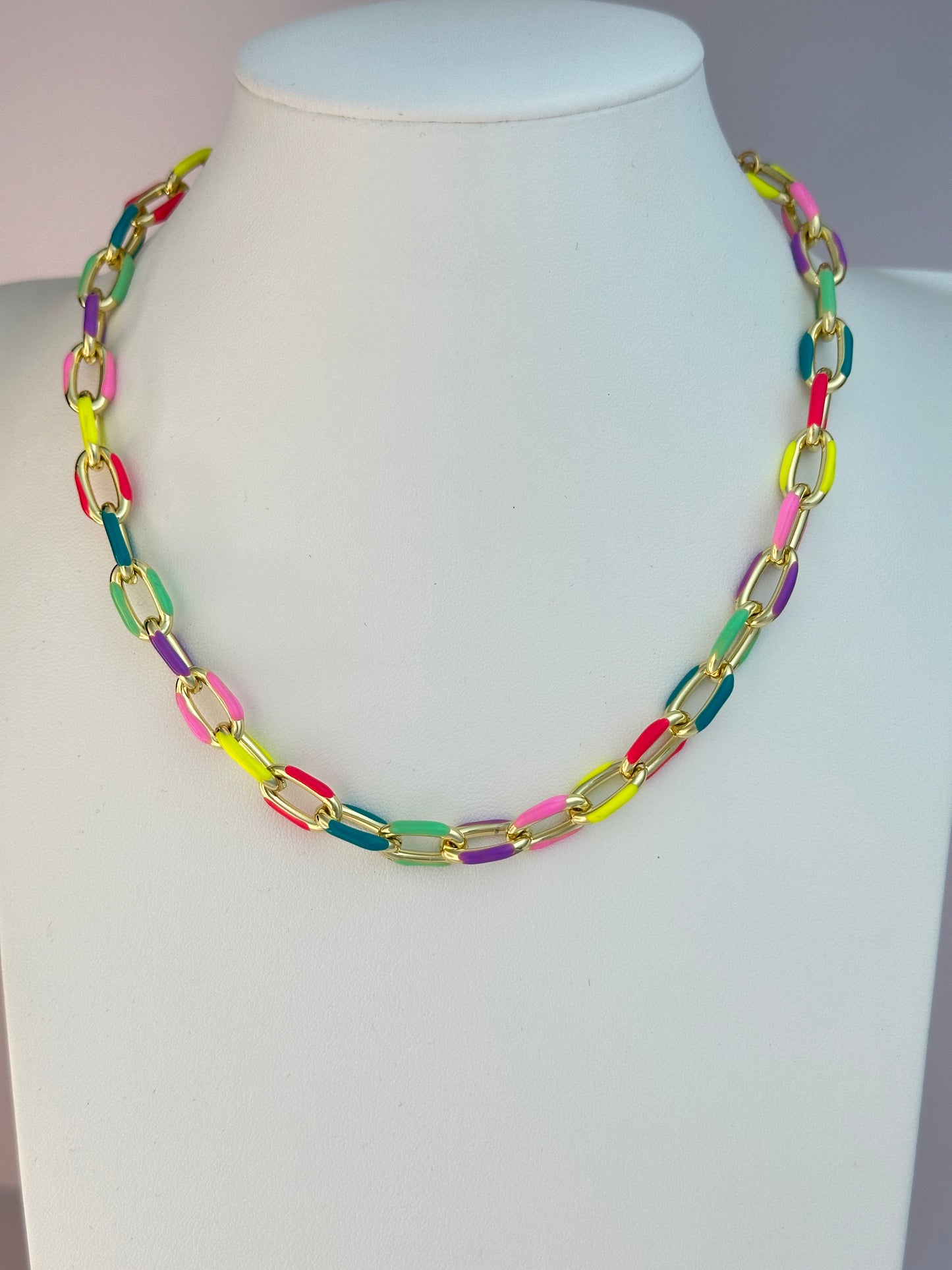 Bright Colorful Chunky Choker