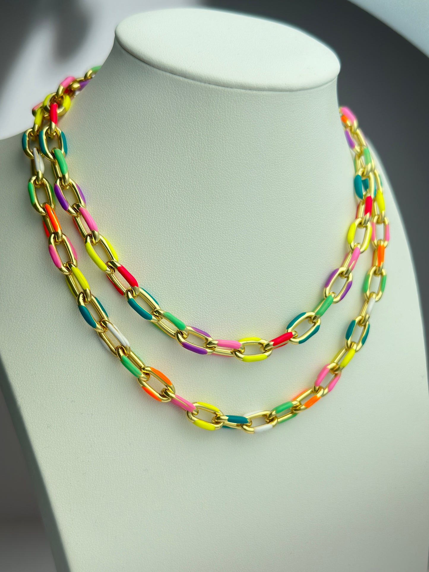 Bright Colorful Chunky Choker