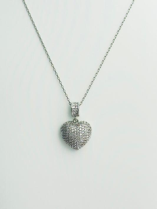 Bubble Silver Heart