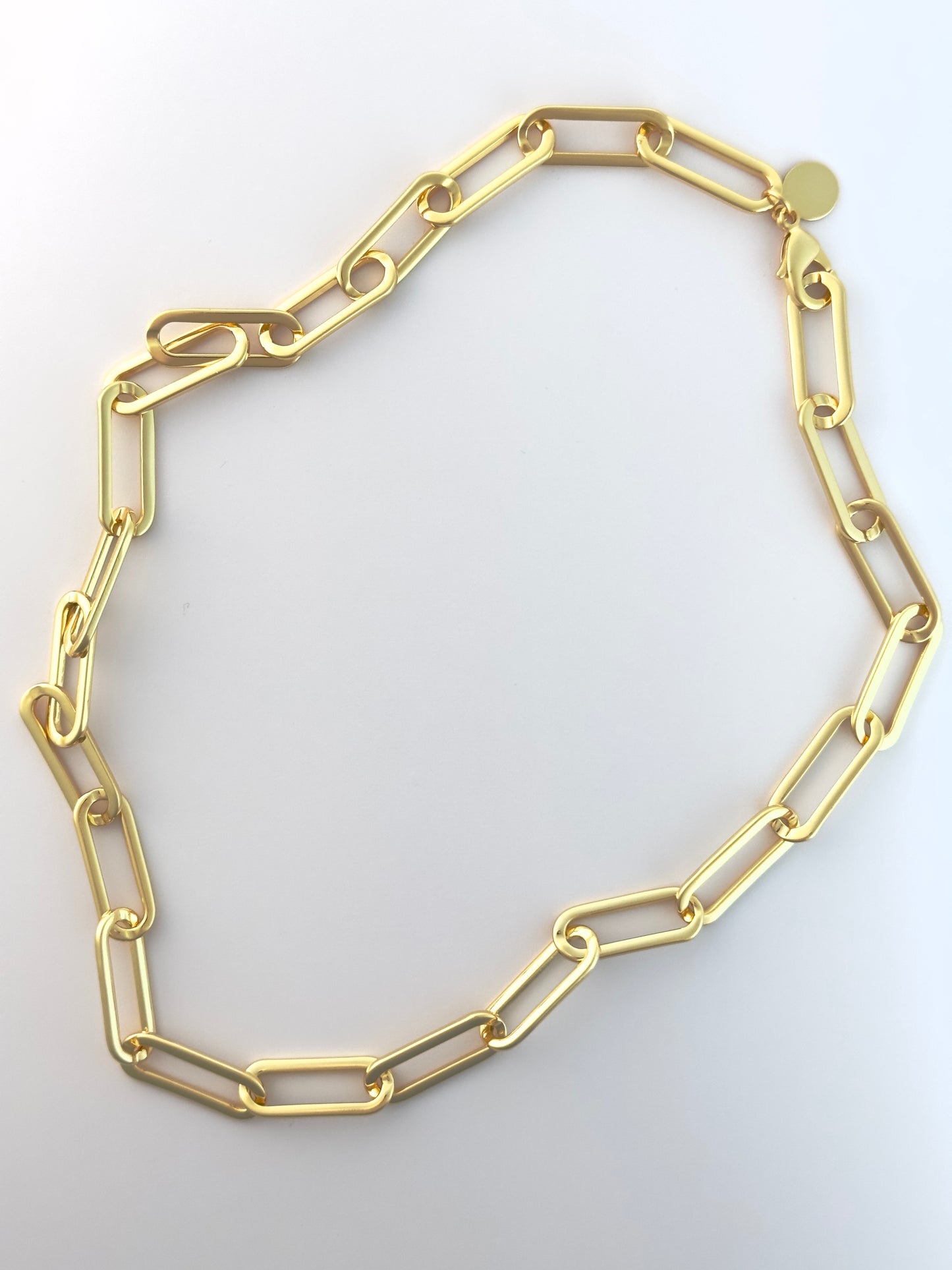 Chunky Gold Paperclip Necklace