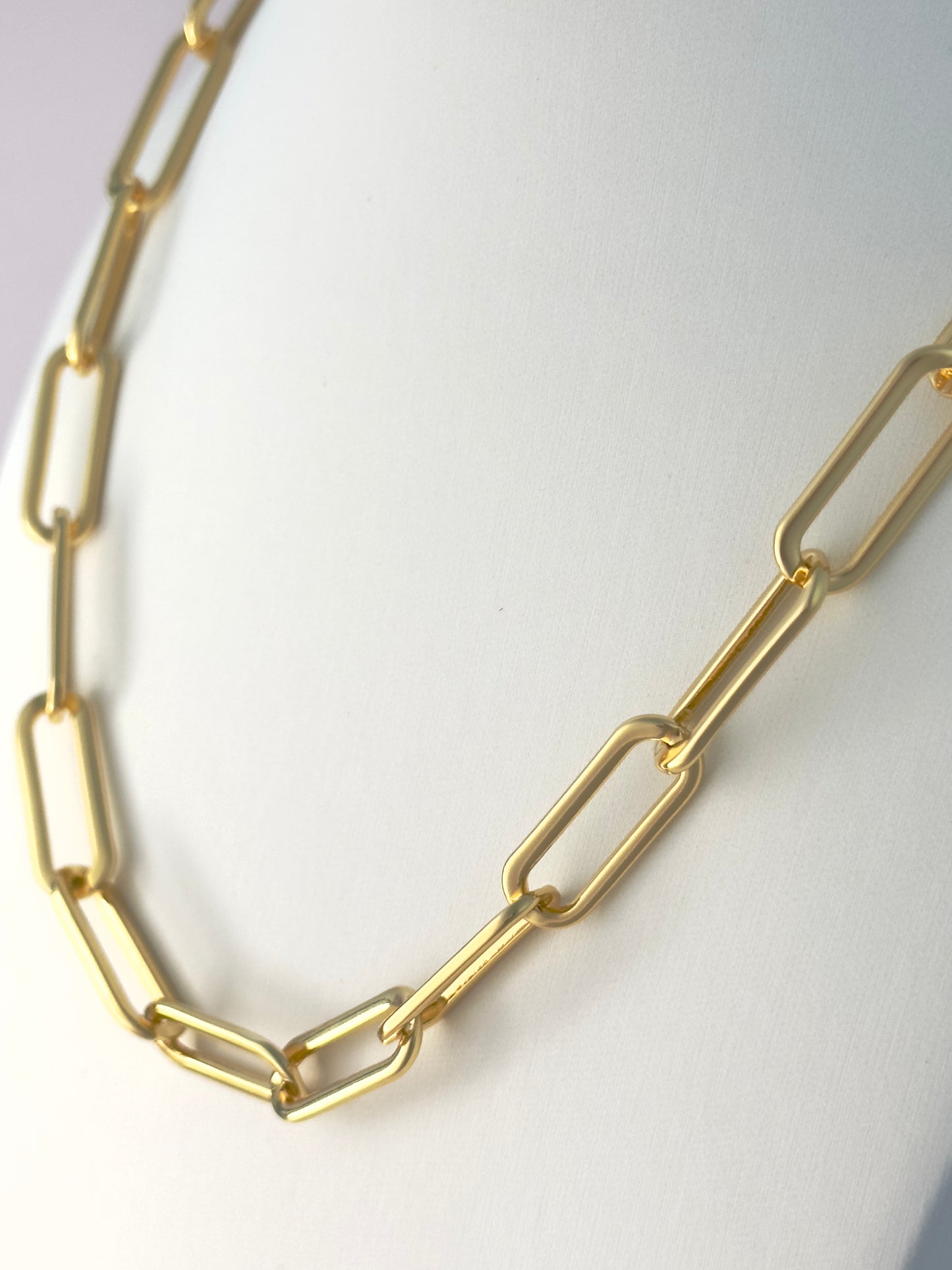 Chunky Gold Paperclip Necklace