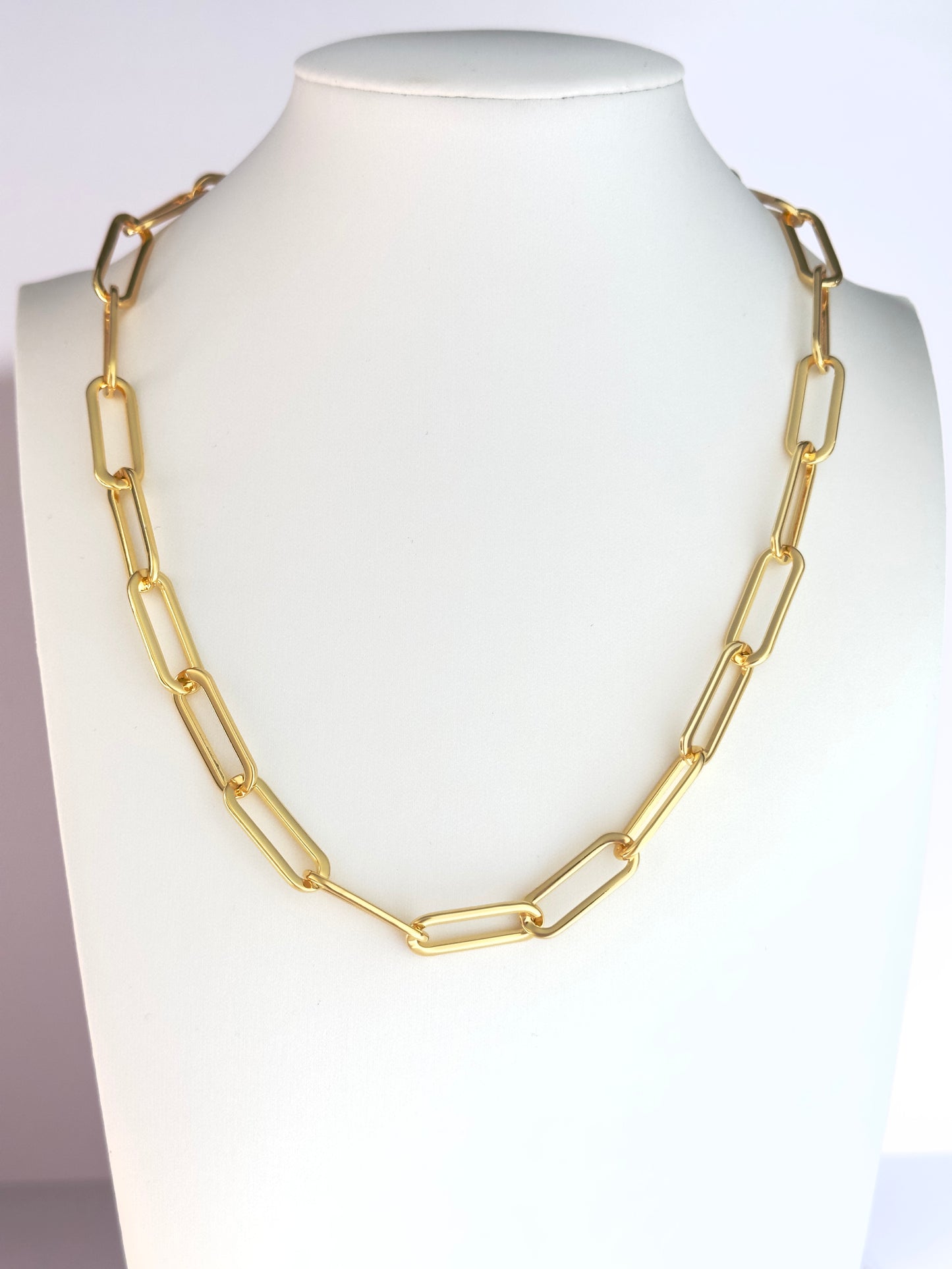 Chunky Gold Paperclip Necklace