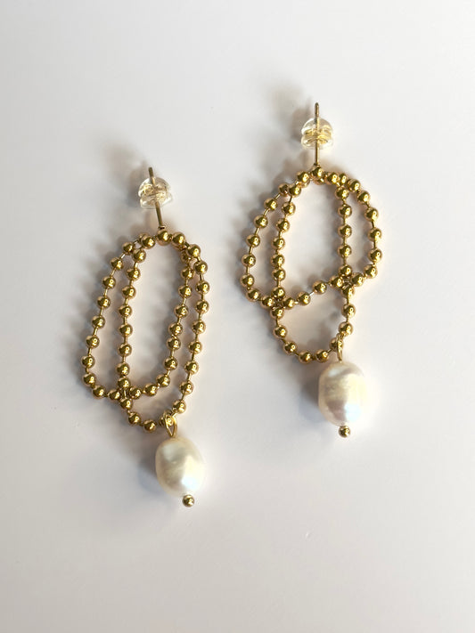 Pearl Chain Earrings