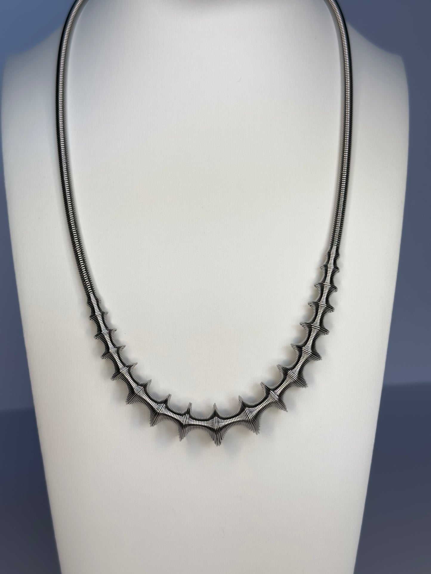 Spiraling Silver Necklace