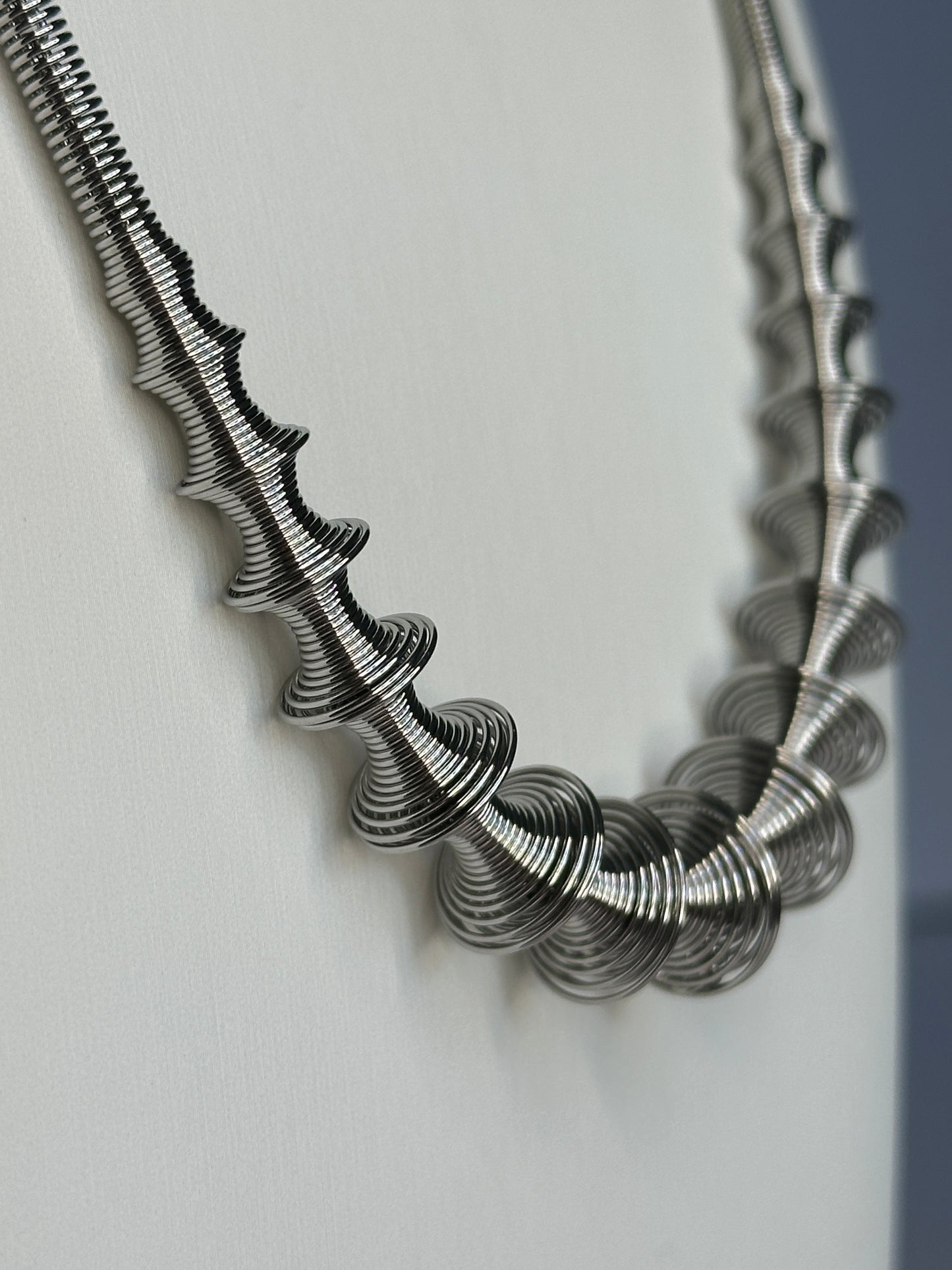 Spiraling Silver Necklace