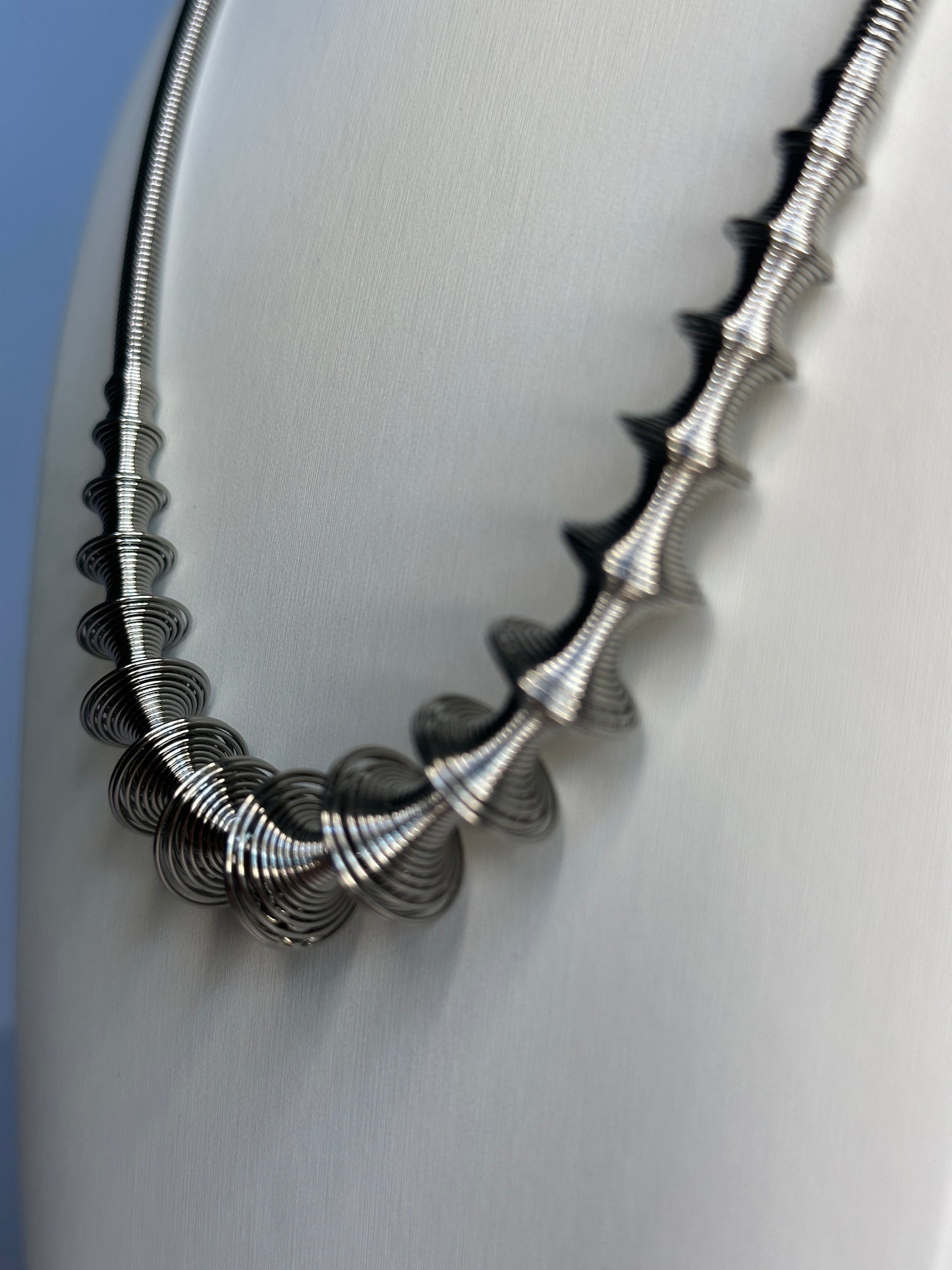 Spiraling Silver Necklace