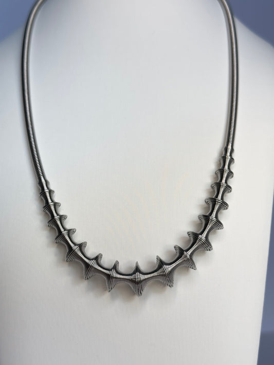 Spiraling Silver Necklace