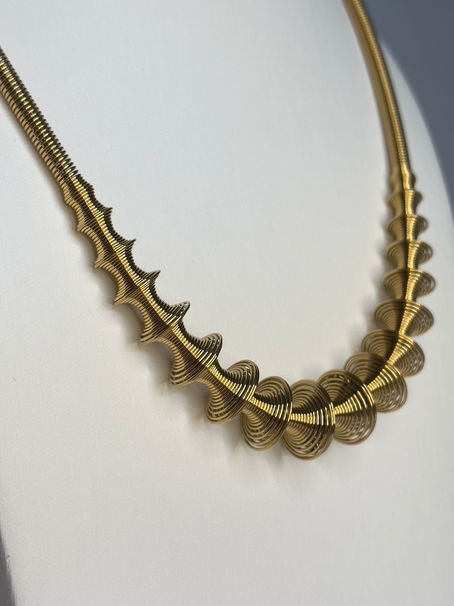 Spiraling Gold Necklace