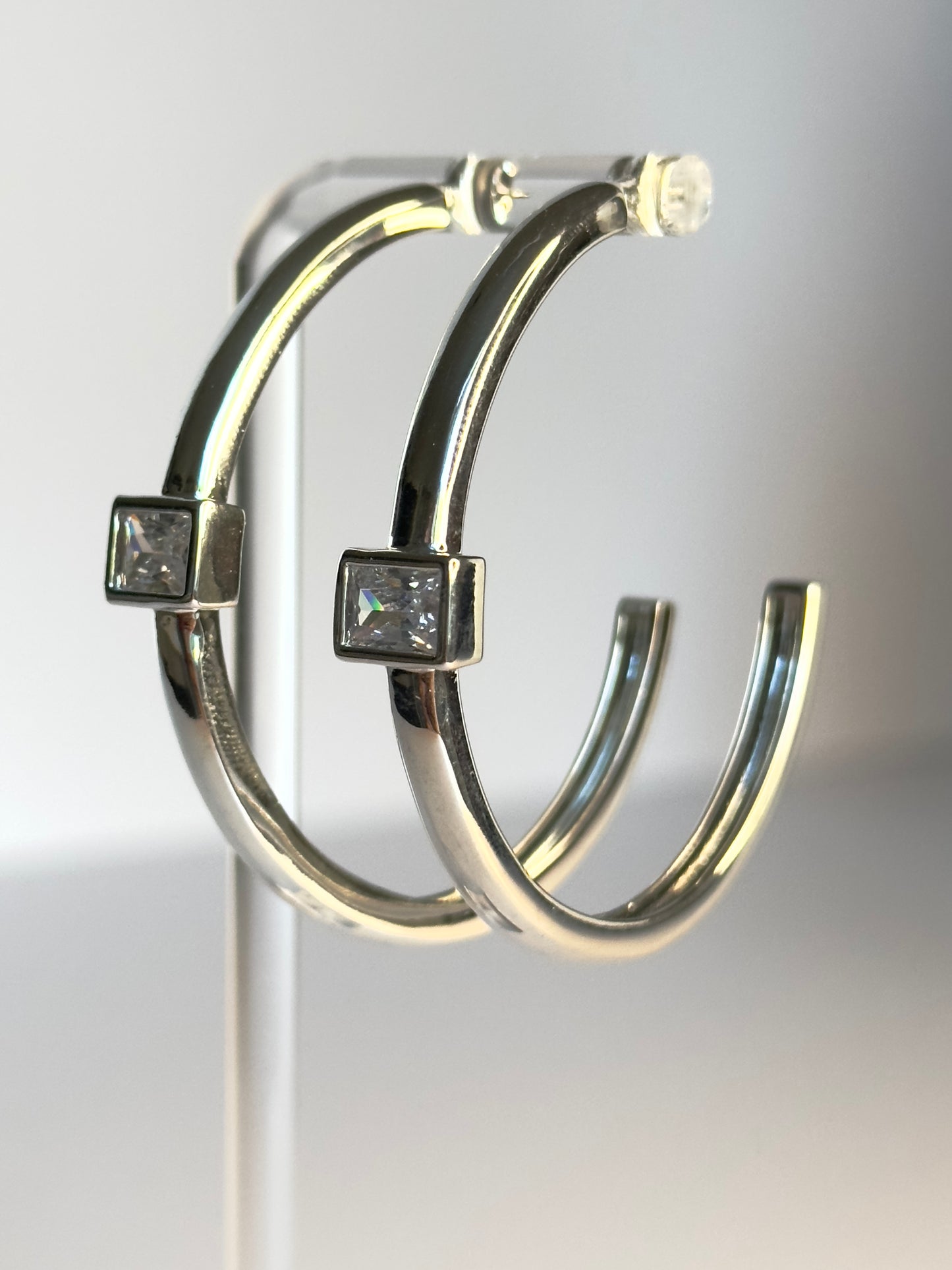 Be Fancy Silver Hoop